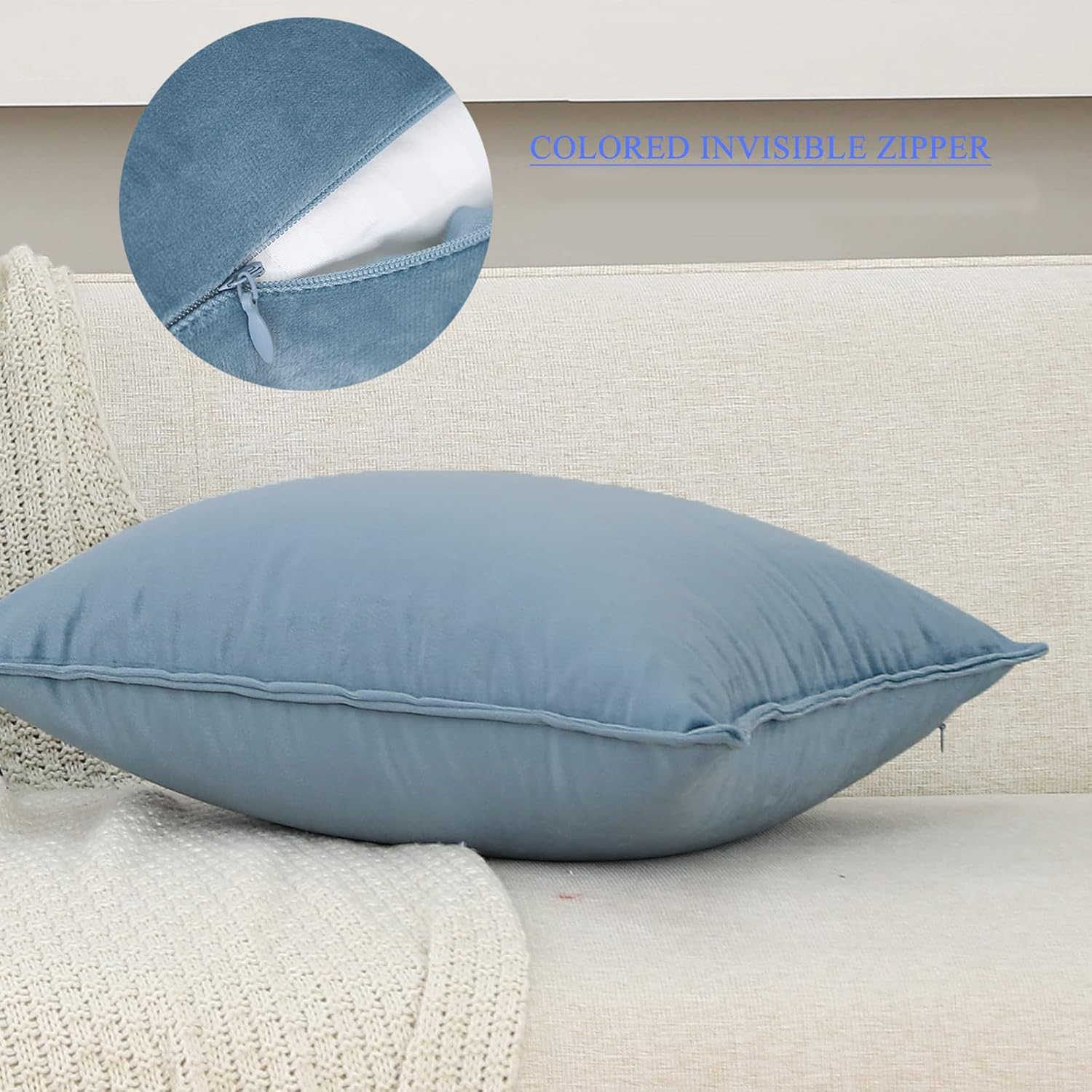 Dekokissenbezüge 2er Pack weiche dekorative quadratische Kissenbezüge für Couch - Bild 49 von 102