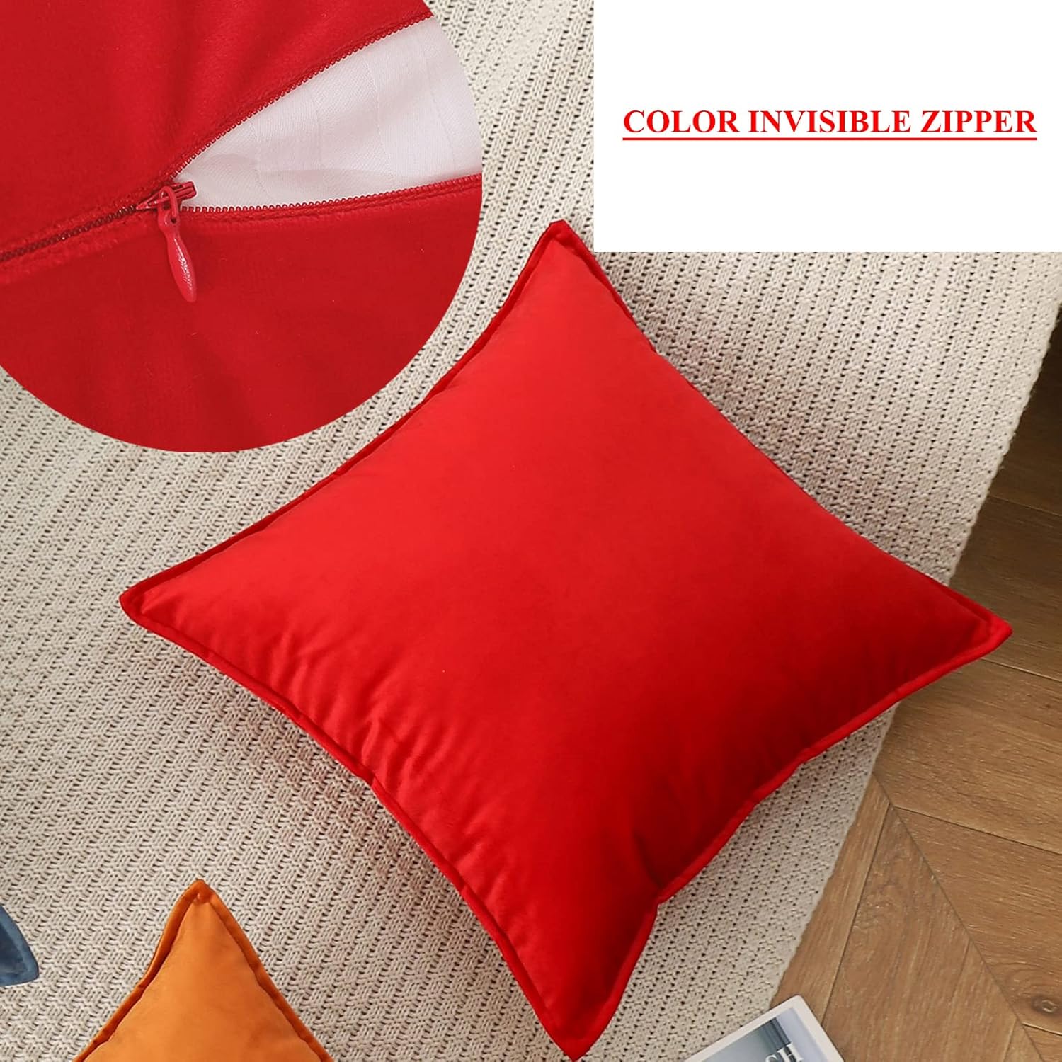 Dekokissenbezüge 2er Pack weiche dekorative quadratische Kissenbezüge für Couch - Bild 63 von 102