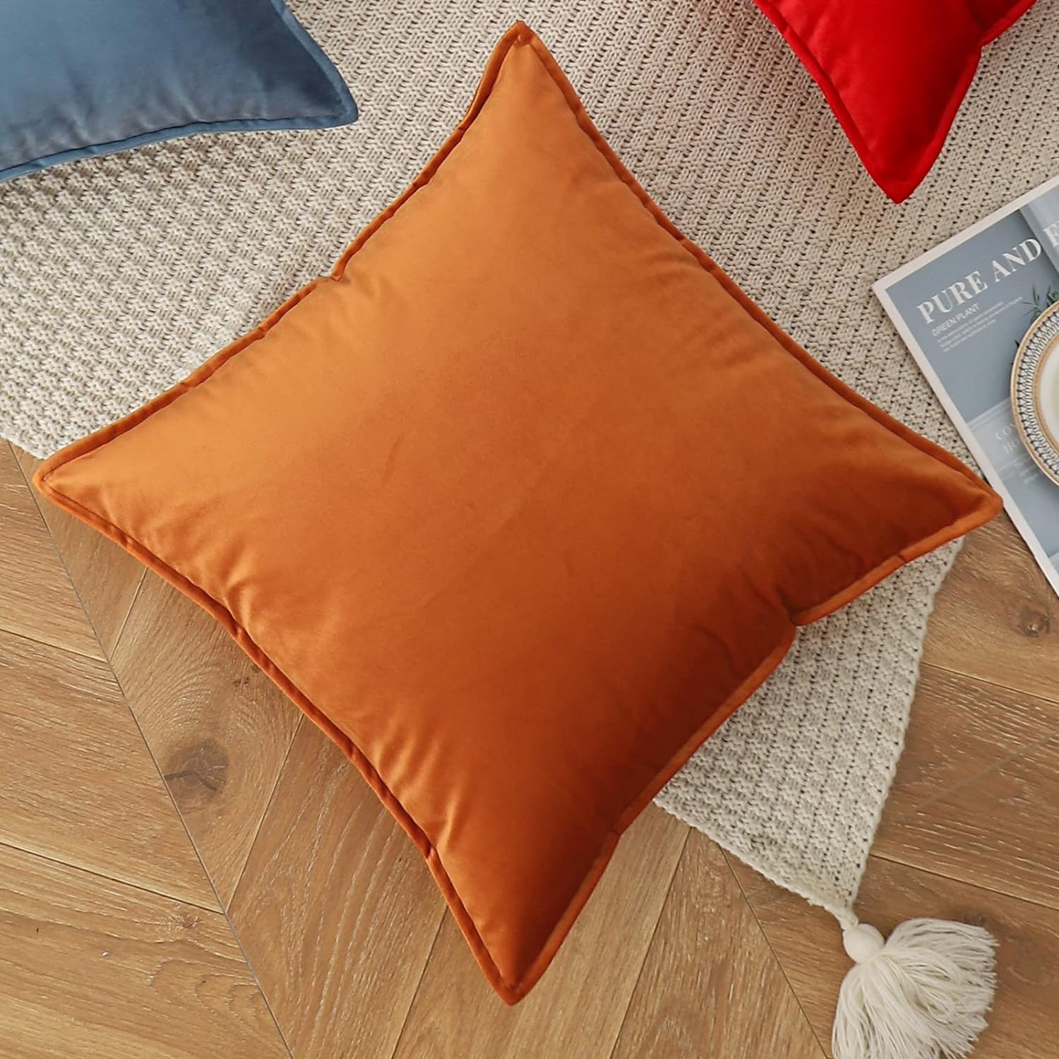 Dekokissenbezüge 2er Pack weiche dekorative quadratische Kissenbezüge für Couch - Bild 89 von 102