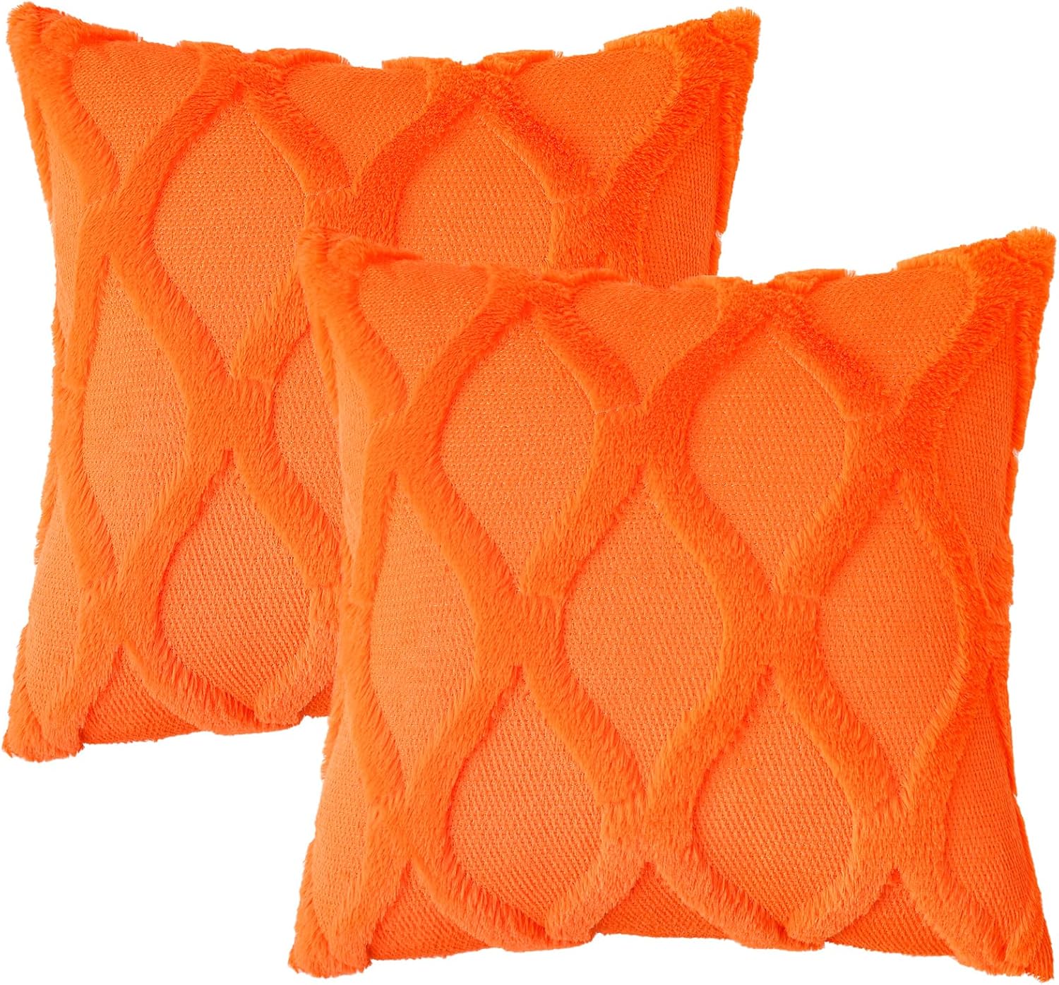 Throw Pillow Covers 2 PCS, Soft Plush Faux Fur Decorative Pillowcases for Sofa - Picture 137 of 138