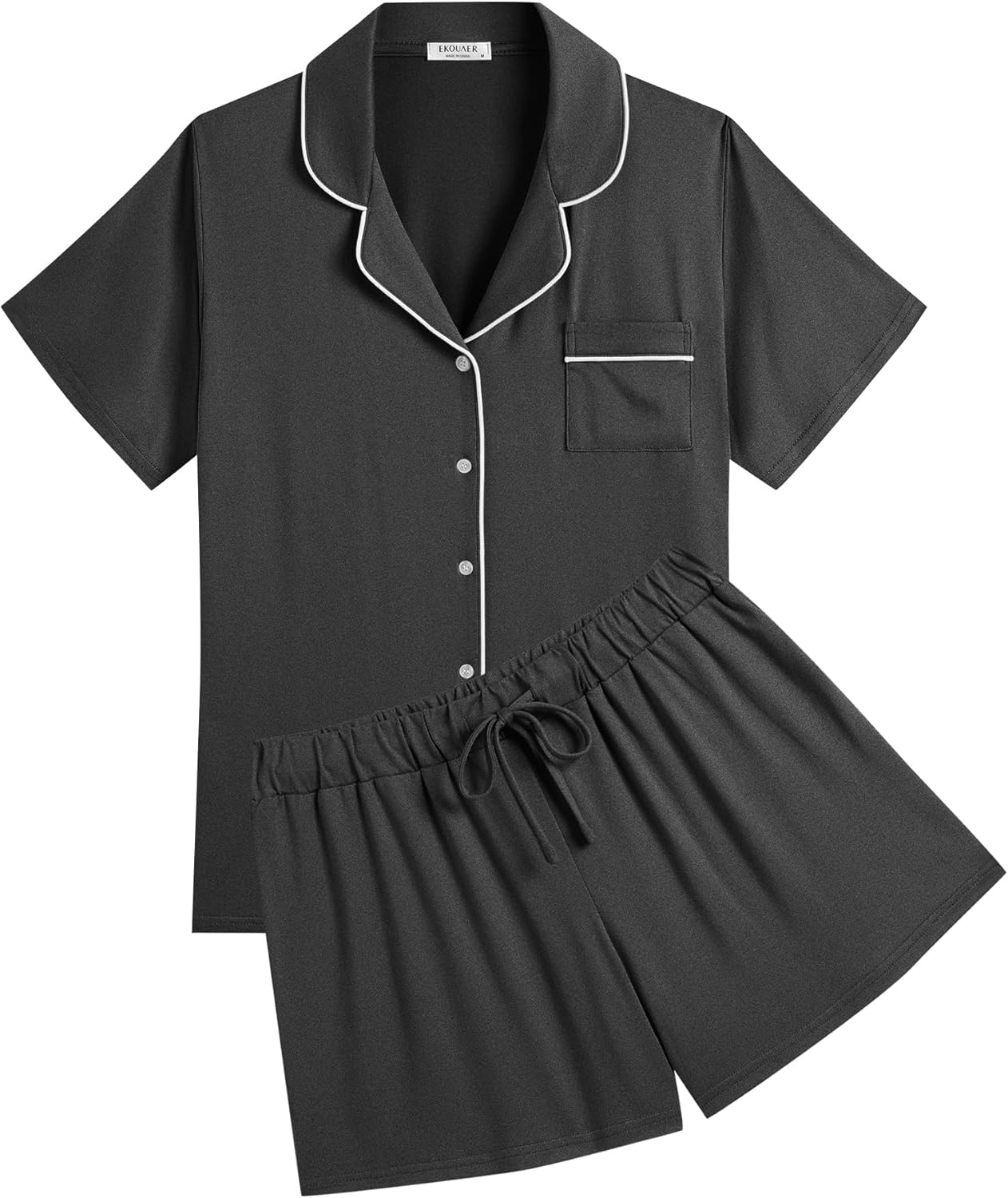 Women Pajamas Set Soft Classic Bride Pjs Comfy Short Sleeve Sleepwear Loungewear - Foto 21 di 70
