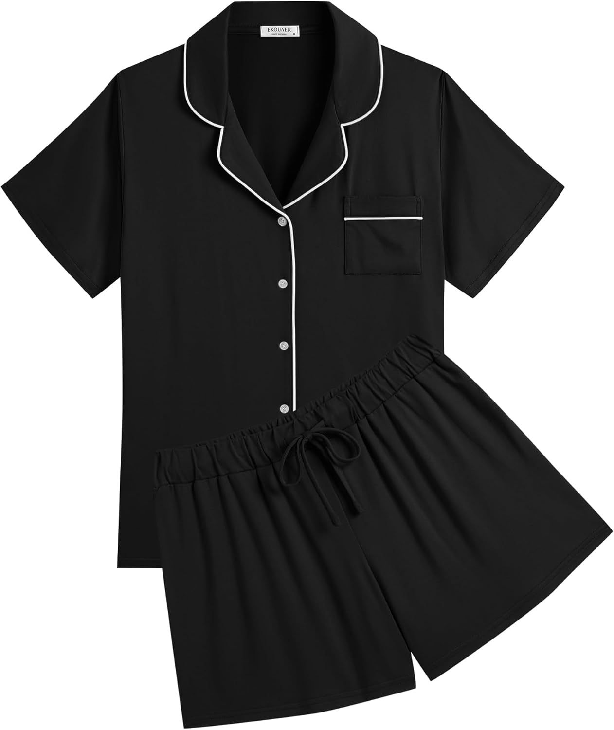 Women Pajamas Set Soft Classic Bride Pjs Comfy Short Sleeve Sleepwear Loungewear - Foto 31 di 70