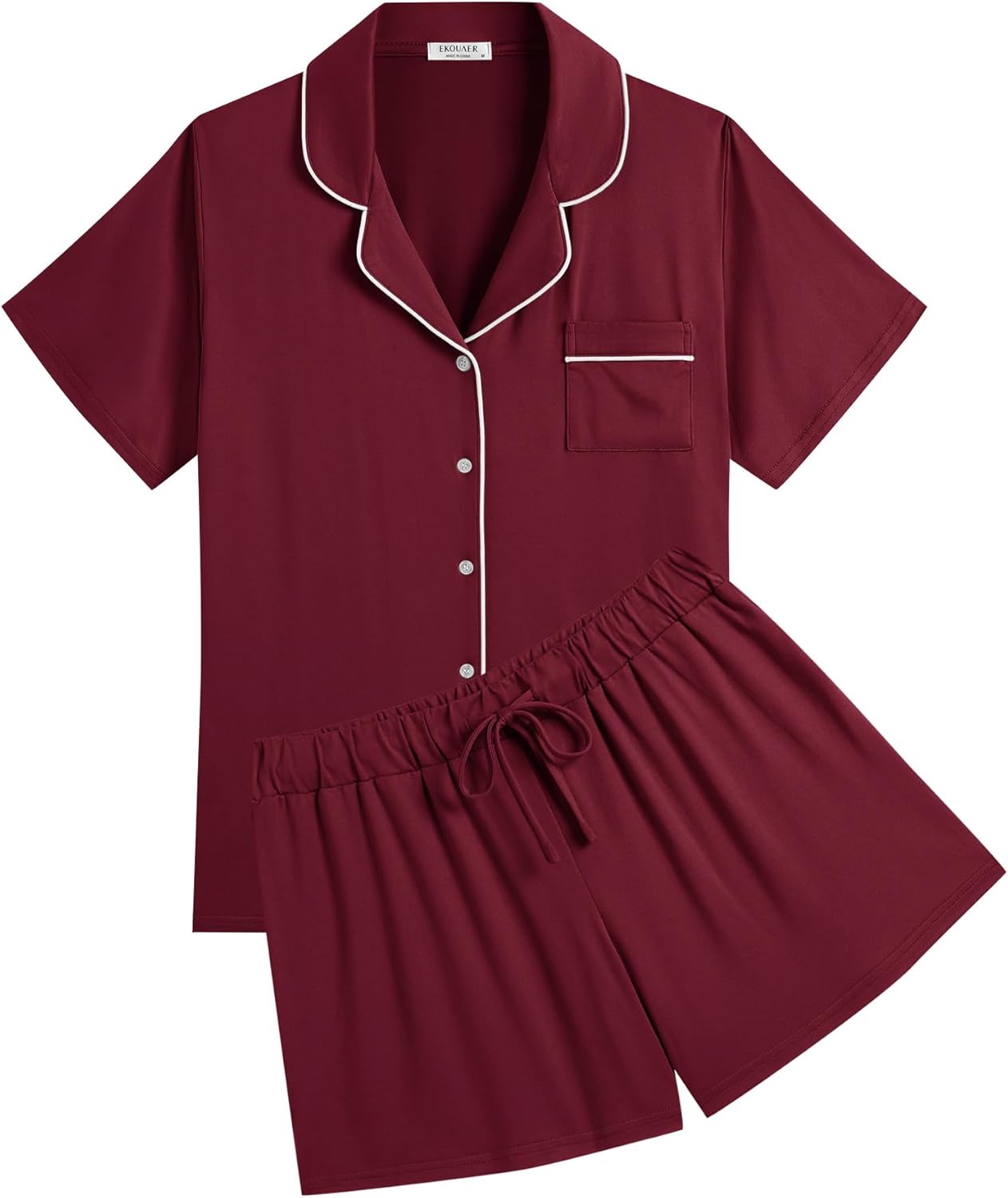 Women Pajamas Set Soft Classic Bride Pjs Comfy Short Sleeve Sleepwear Loungewear - Foto 41 di 70