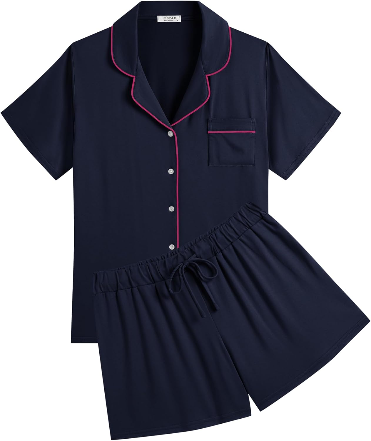Women Pajamas Set Soft Classic Bride Pjs Comfy Short Sleeve Sleepwear Loungewear - Foto 46 di 70