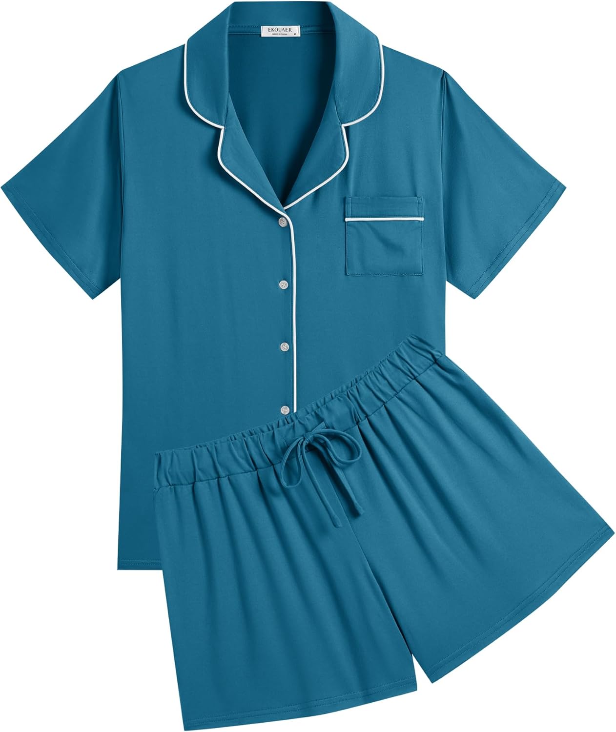 Women Pajamas Set Soft Classic Bride Pjs Comfy Short Sleeve Sleepwear Loungewear - Foto 61 di 70