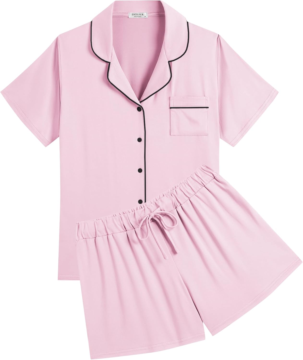 Women Pajamas Set Soft Classic Bride Pjs Comfy Short Sleeve Sleepwear Loungewear - Foto 66 di 70