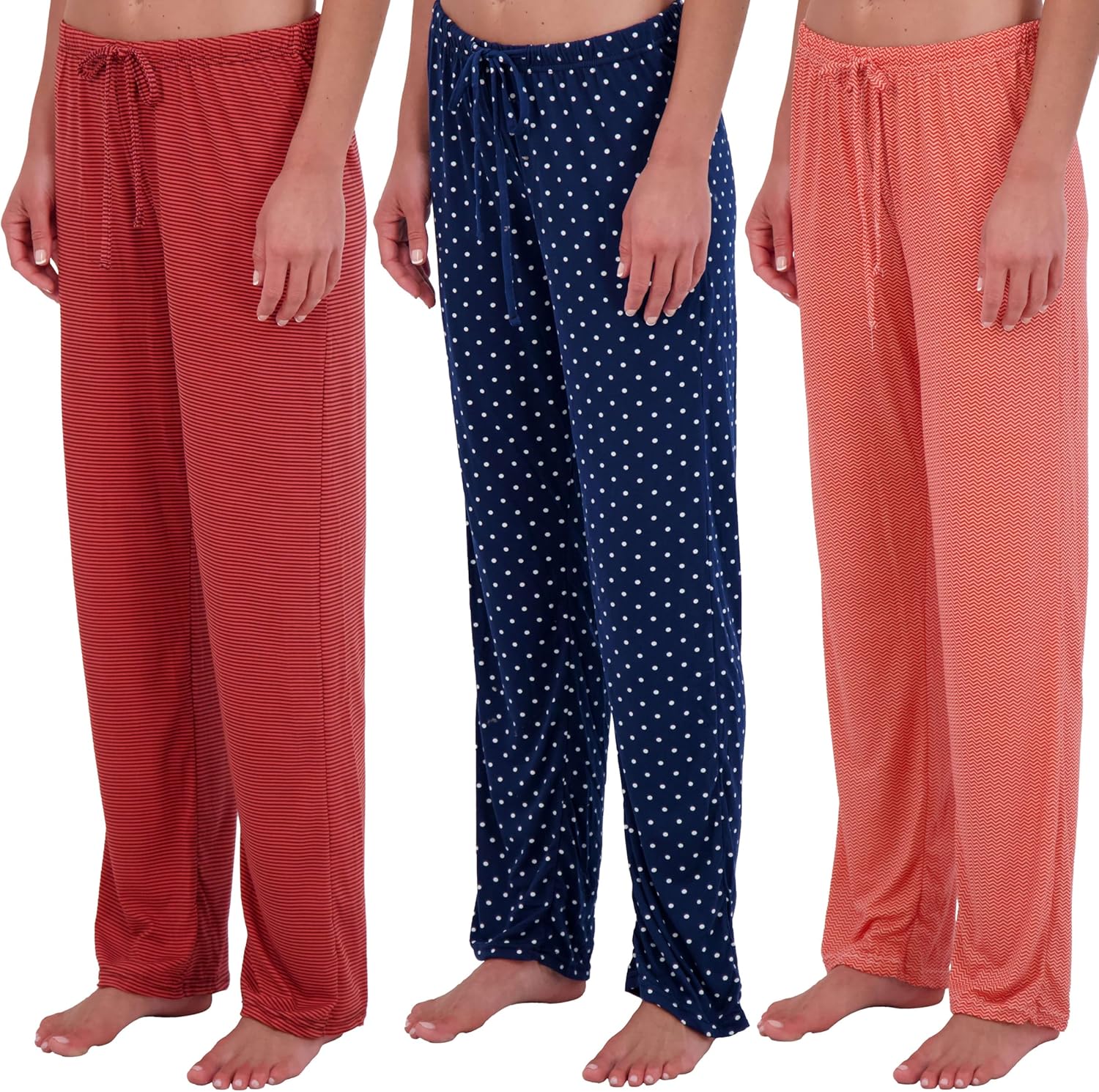 3 Pack: Women’s Ultra-Soft Comfy Pajama Lounge Pants Sleepwear - Picture 37 of 84