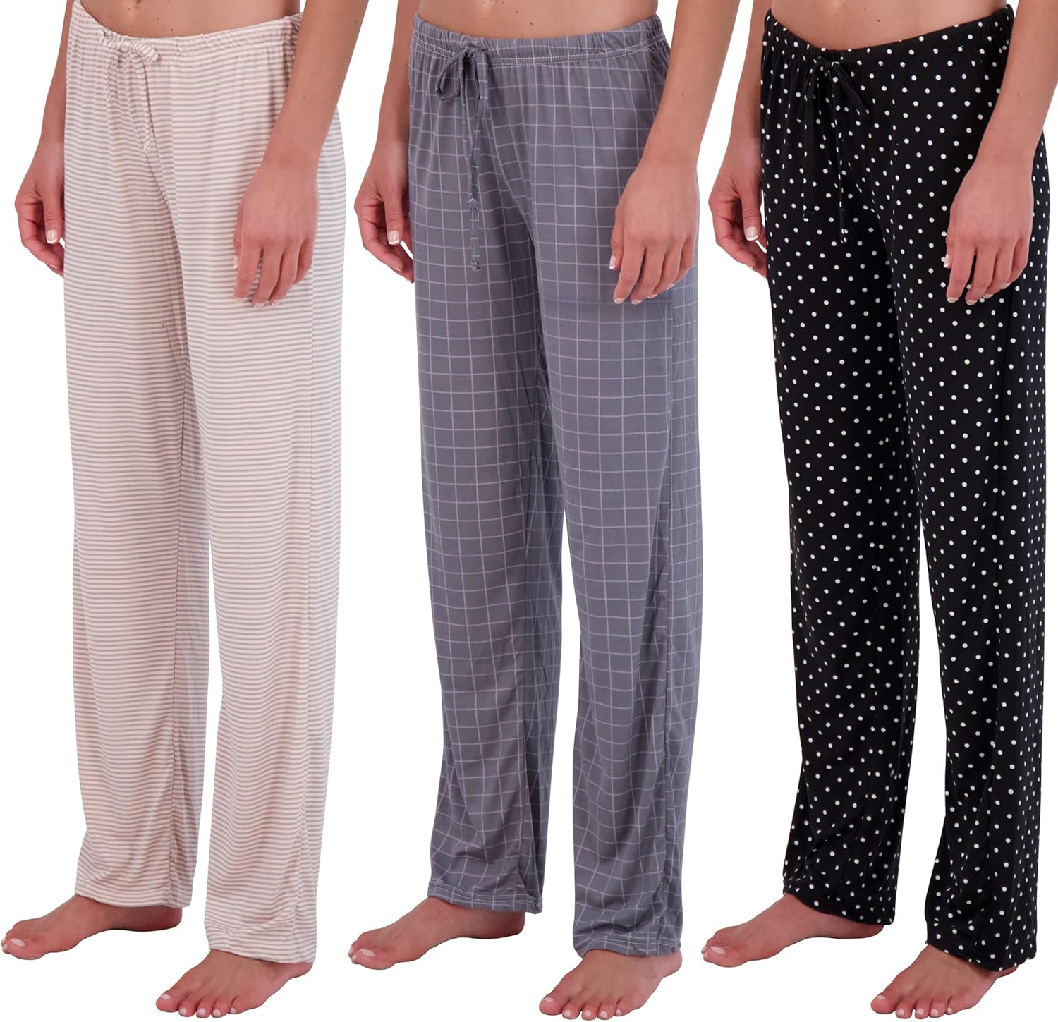 3 Pack: Women’s Ultra-Soft Comfy Pajama Lounge Pants Sleepwear - Picture 66 of 84