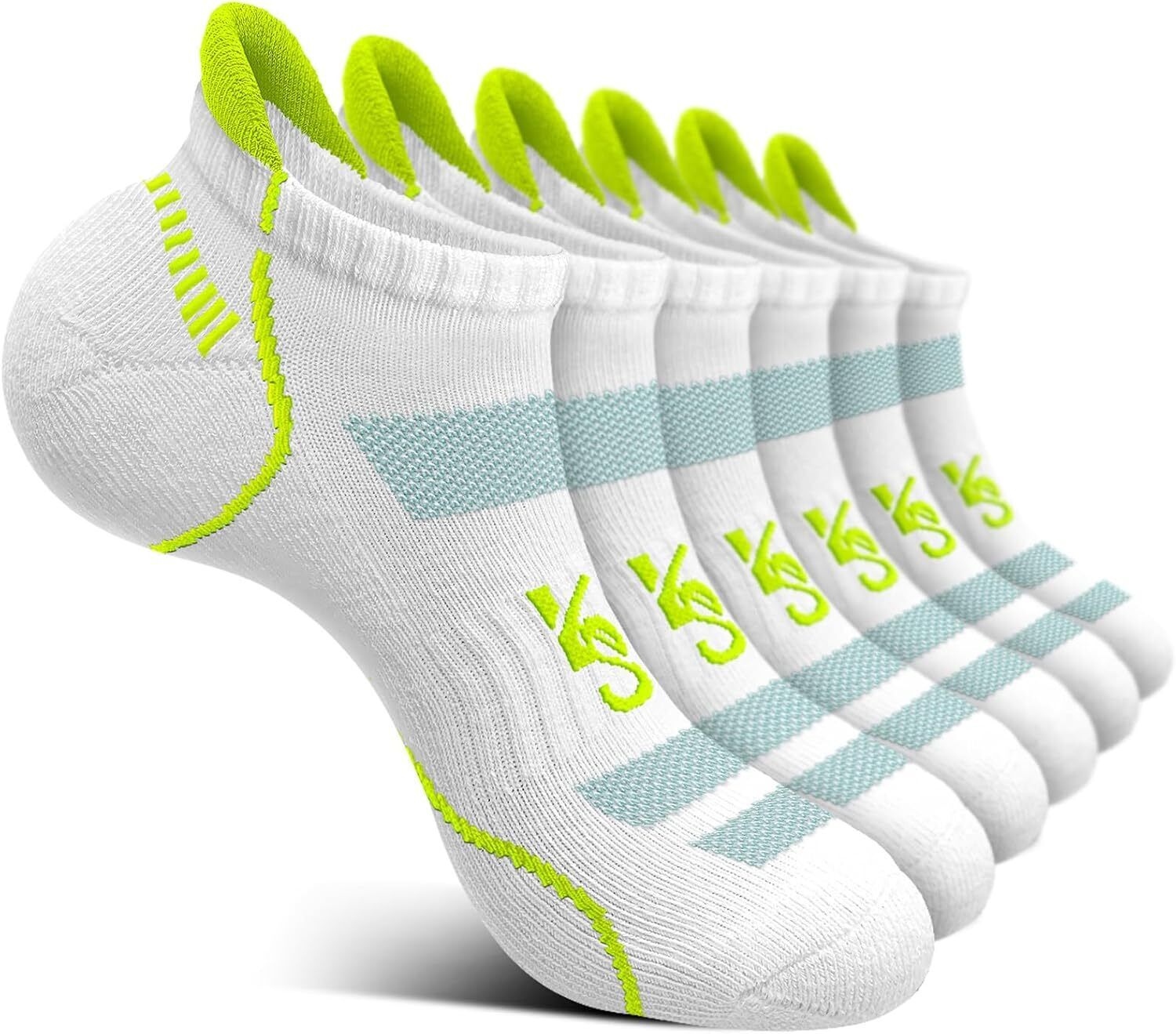 Men's Running Compression Socks �C 6 Pairs, Cushioned Ankle & Arch Support - Picture 32 of 54