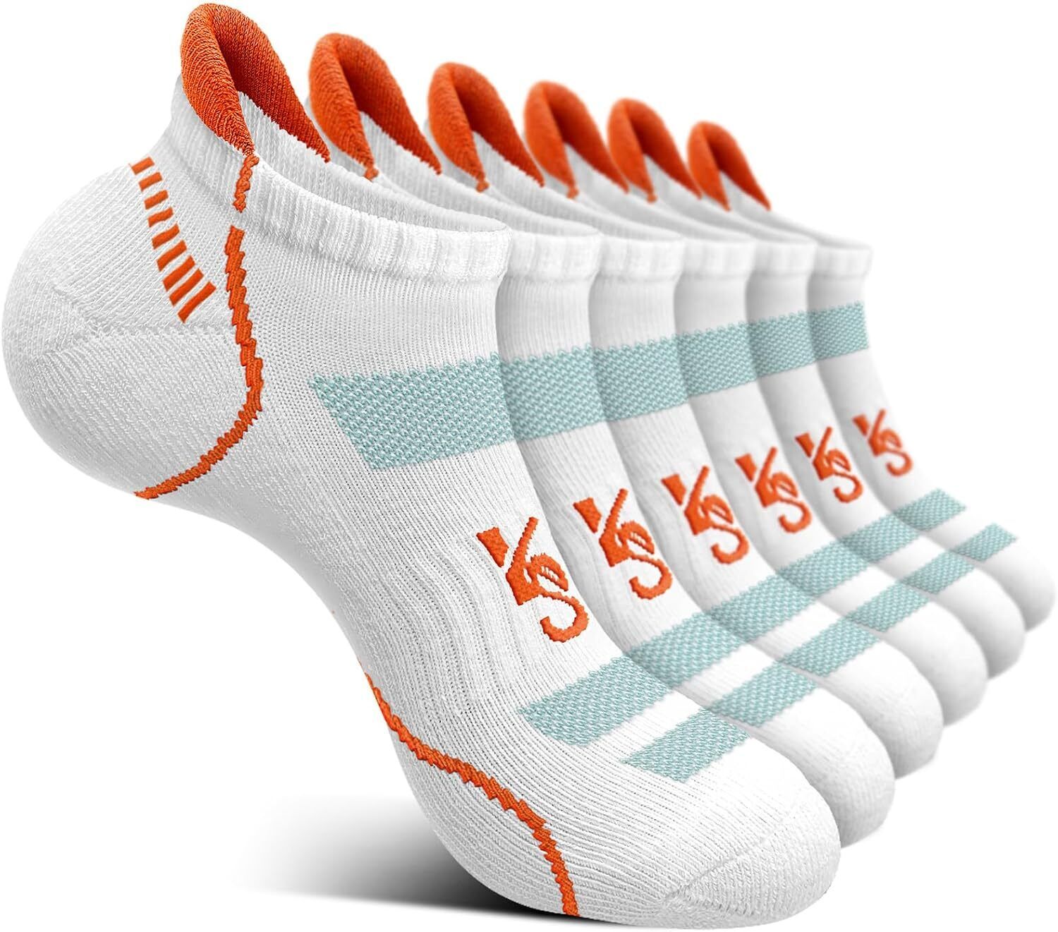 Men's Running Compression Socks �C 6 Pairs, Cushioned Ankle & Arch Support - Picture 35 of 54