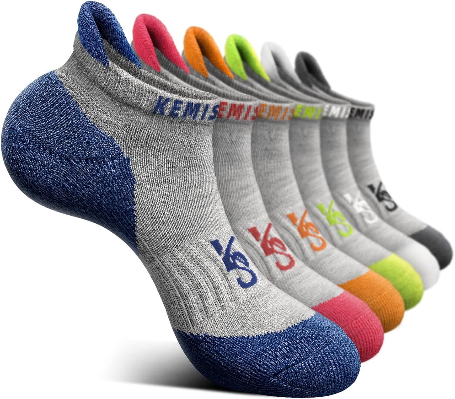 Men's Running Compression Socks �C 6 Pairs, Cushioned Ankle & Arch Support - Picture 38 of 54