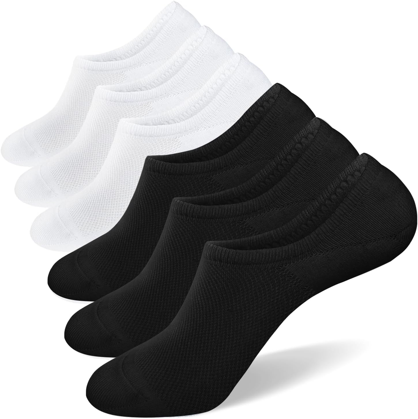 No Show Socks for Men 6/8 pack Cotton Thin Low Cut Non Slip for Sneakers - Picture 29 of 59