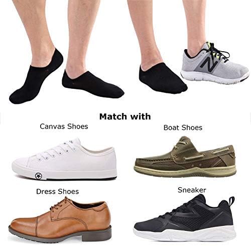No Show Socks for Men 6/8 pack Cotton Thin Low Cut Non Slip for Sneakers - Picture 31 of 59