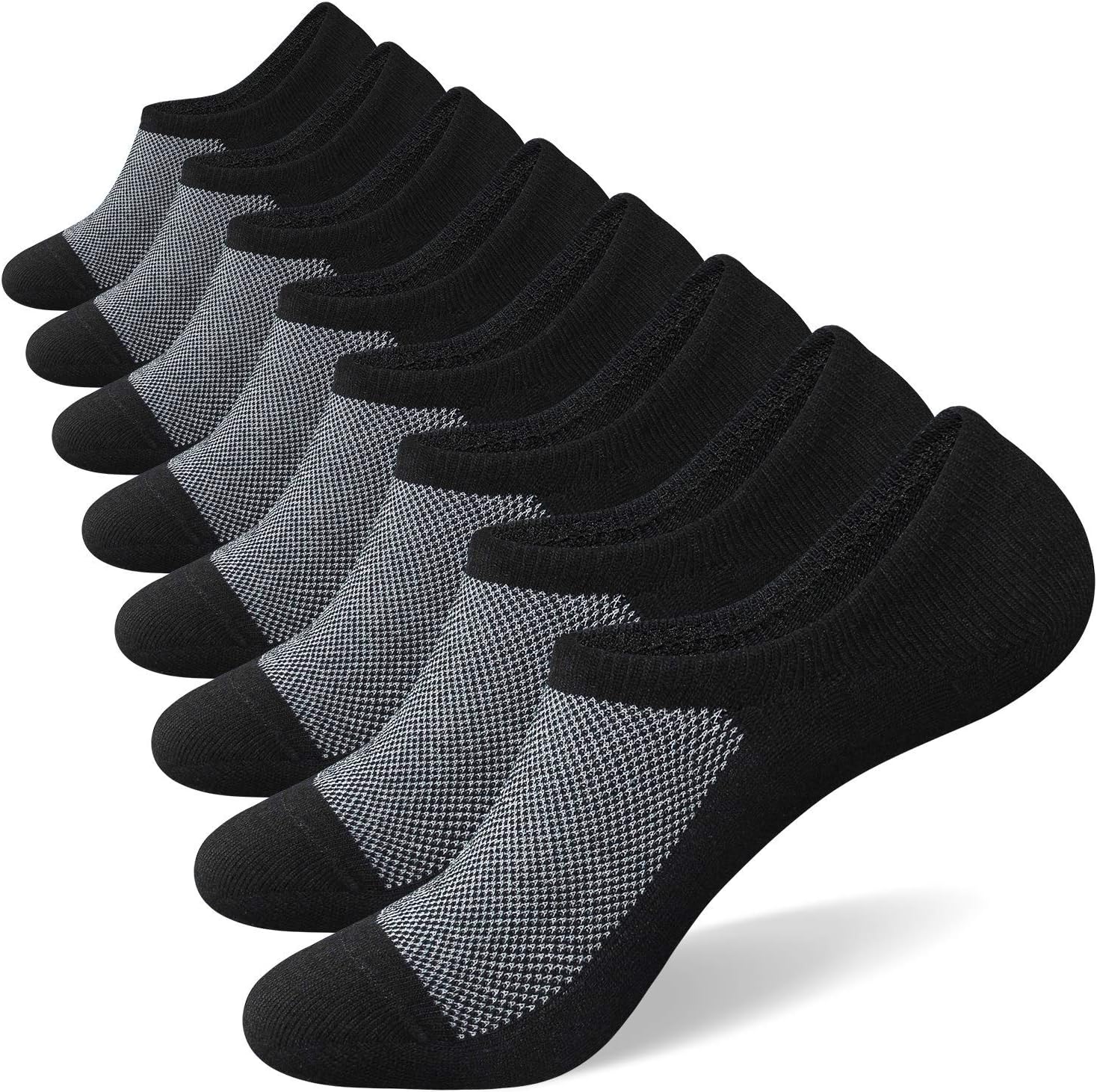 No Show Socks for Men 6/8 pack Cotton Thin Low Cut Non Slip for Sneakers - Picture 37 of 59