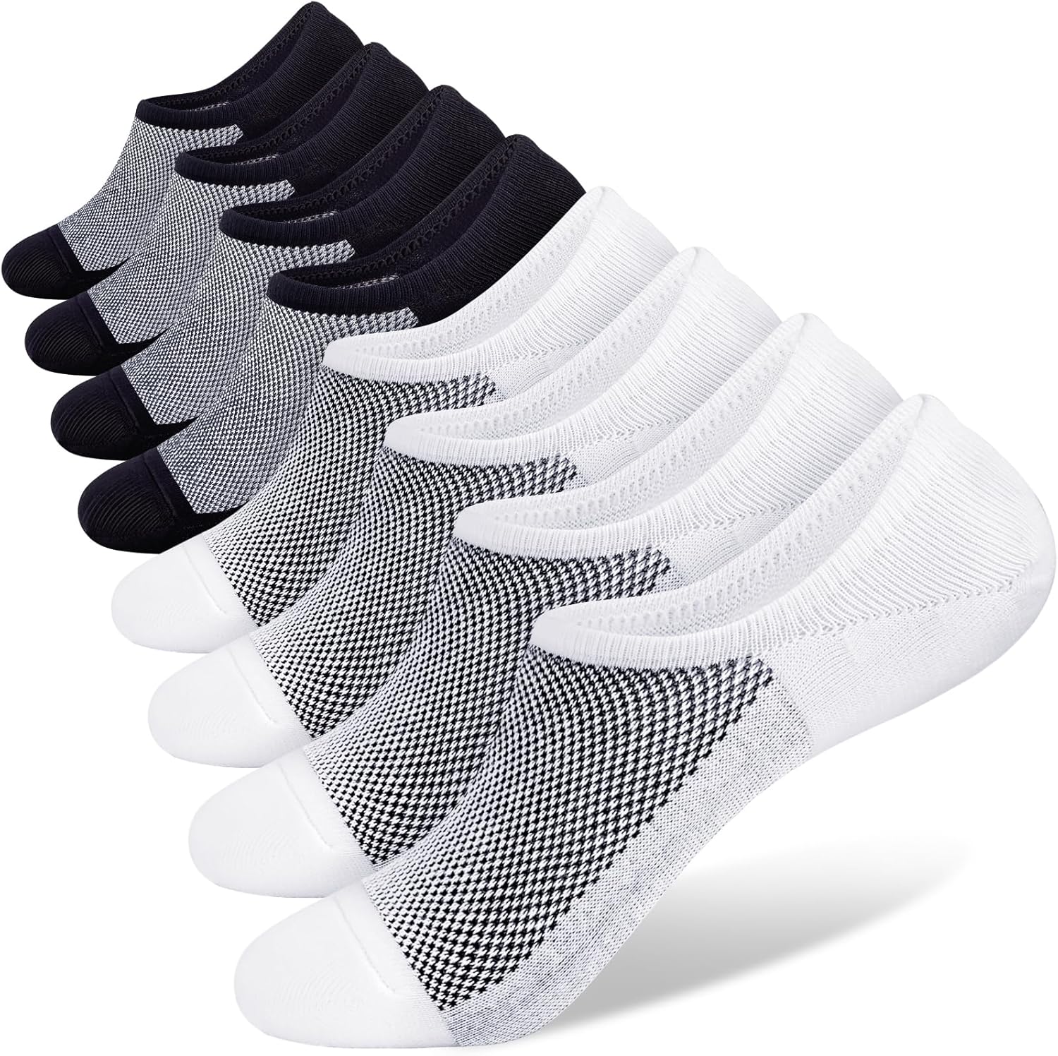 No Show Socks for Men 6/8 pack Cotton Thin Low Cut Non Slip for Sneakers - Picture 42 of 59
