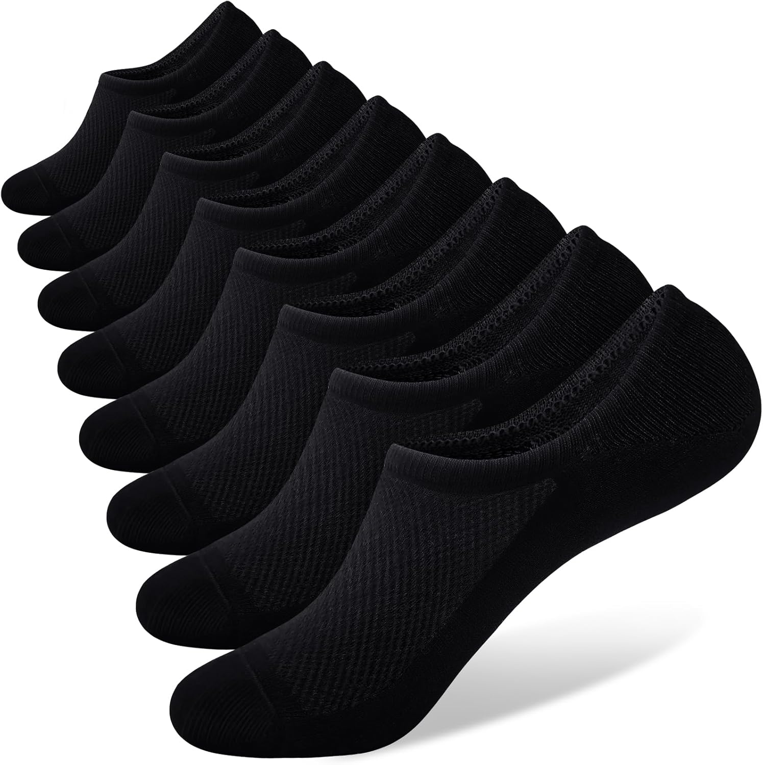 No Show Socks for Men 6/8 pack Cotton Thin Low Cut Non Slip for Sneakers - Picture 46 of 59