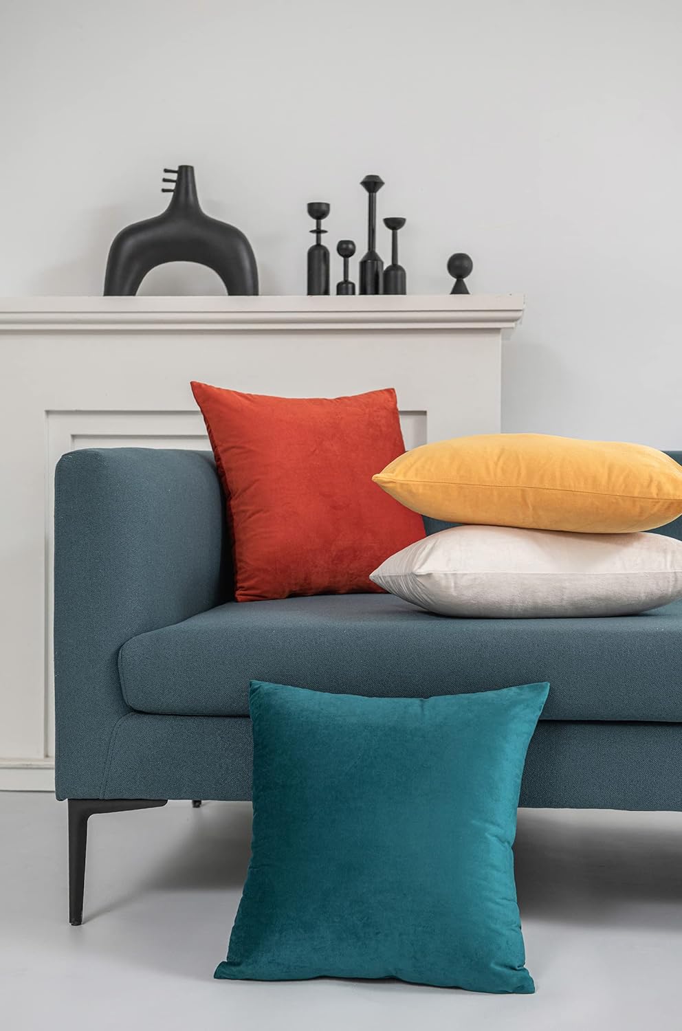 Fundas de almohada 2 piezas acogedoras fundas de almohada decorativas de terciopelo suave para decoración del hogar - Imagen 40 de 271