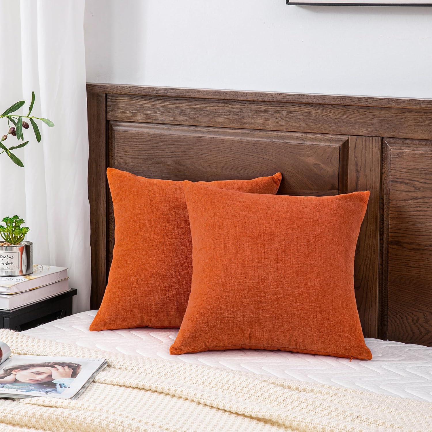 Fundas de almohada decorativas 2 piezas, funda de almohada de chenilla suave para sofá - Imagen 28 de 168