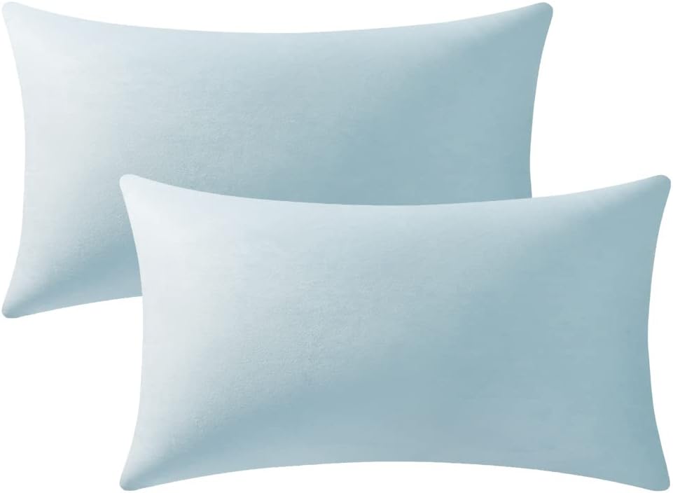Fundas de almohada 2 piezas acogedoras fundas de almohada decorativas de terciopelo suave para decoración del hogar - Imagen 31 de 271