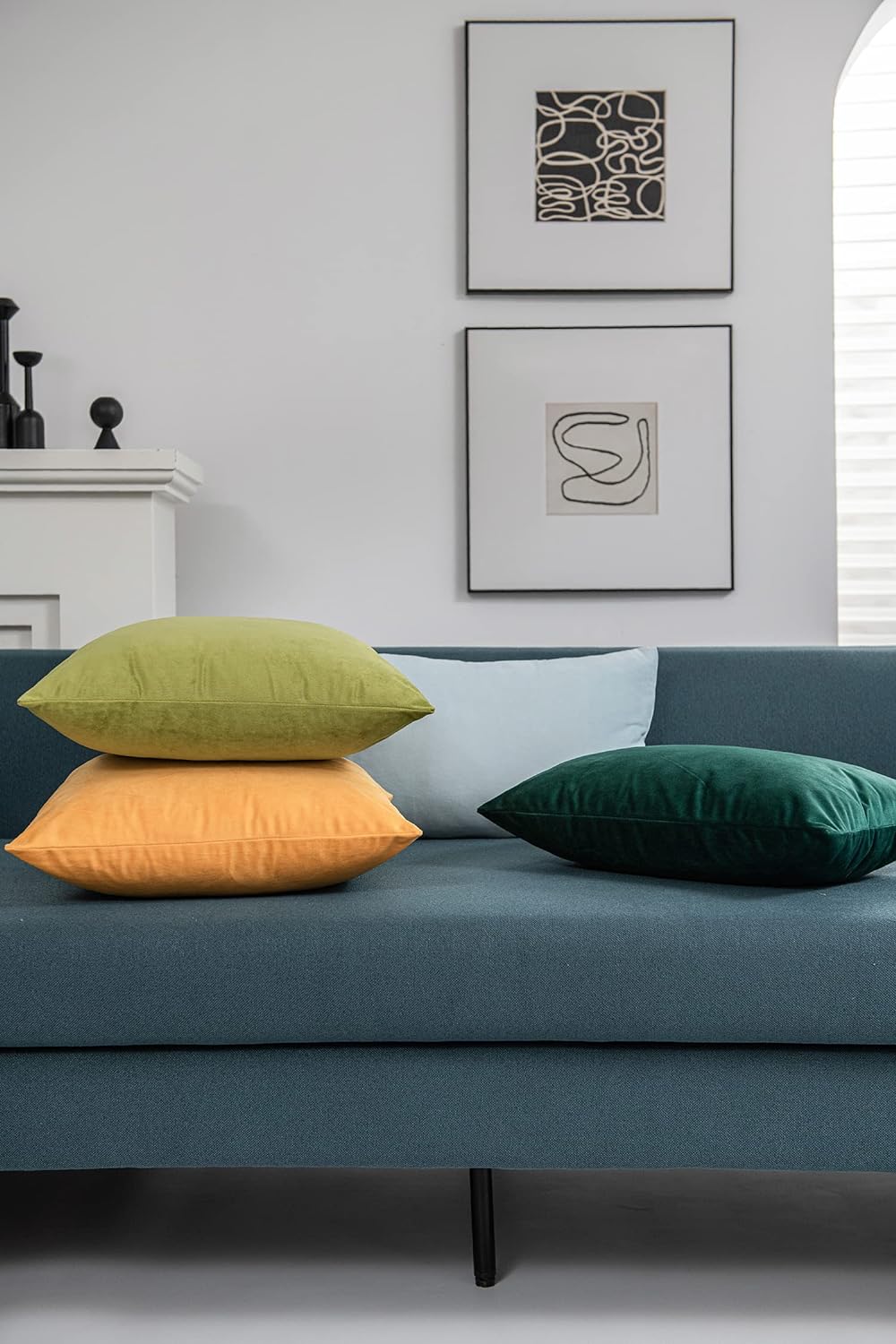 Fundas de almohada 2 piezas acogedoras fundas de almohada decorativas de terciopelo suave para decoración del hogar - Imagen 45 de 271