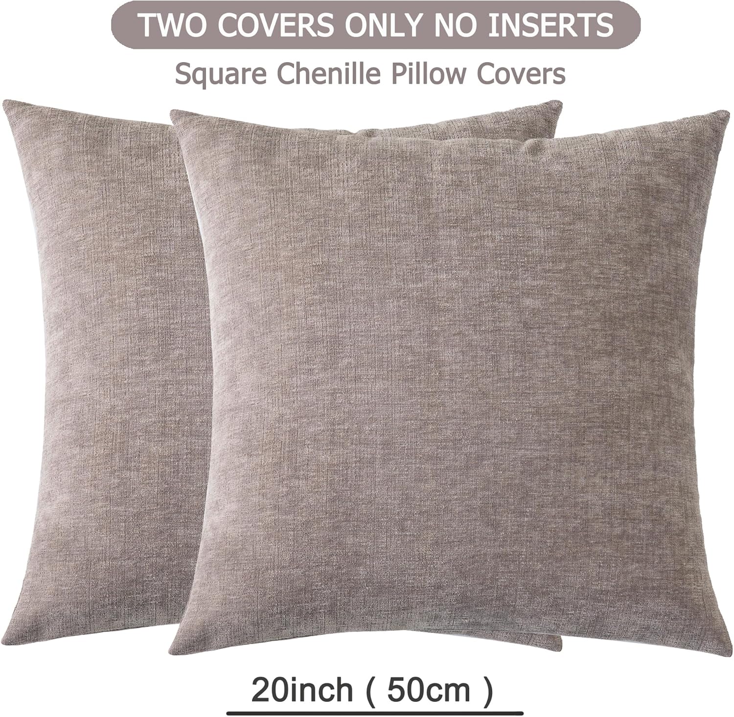 Fundas de almohada decorativas 2 piezas, funda de almohada de chenilla suave para sofá - Imagen 47 de 168