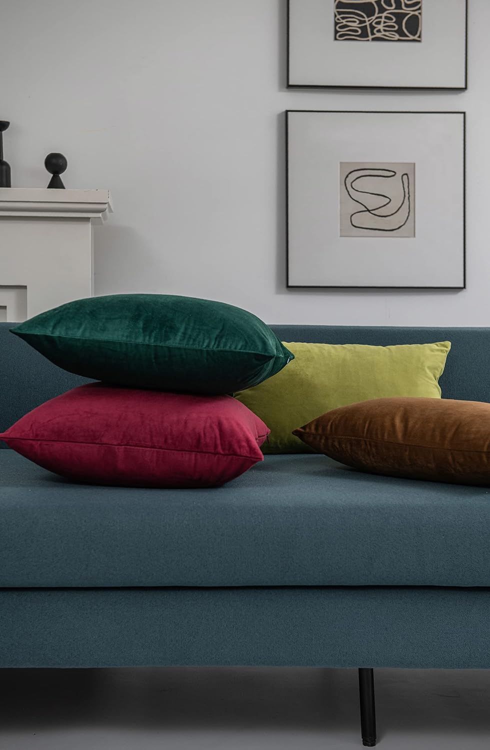 Fundas de almohada 2 piezas acogedoras fundas de almohada decorativas de terciopelo suave para decoración del hogar - Imagen 62 de 271