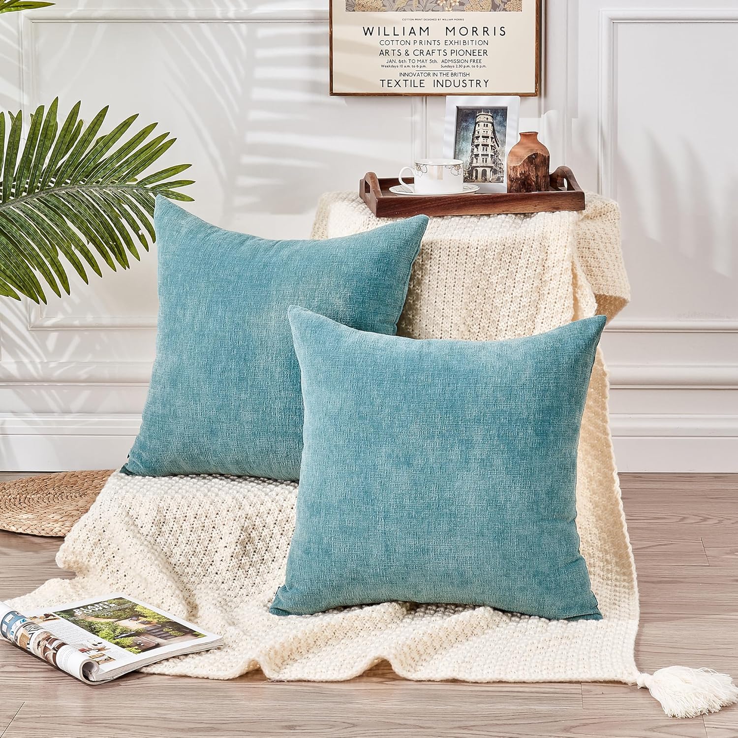 Fundas de almohada decorativas 2 piezas, funda de almohada de chenilla suave para sofá - Imagen 62 de 168