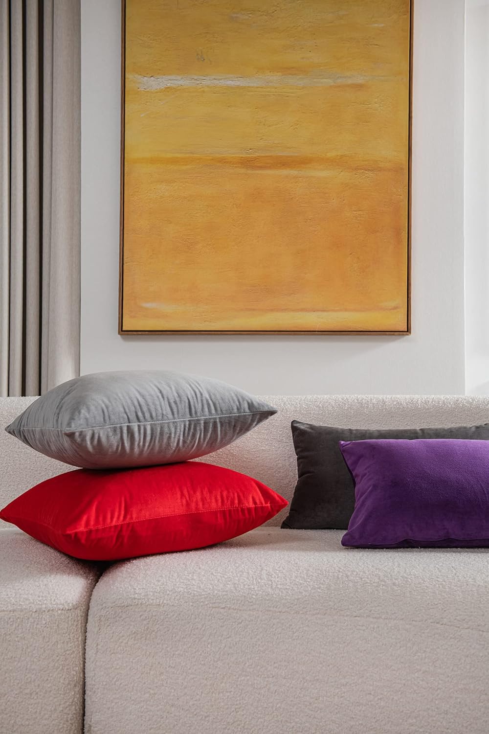 Fundas de almohada 2 piezas acogedoras fundas de almohada decorativas de terciopelo suave para decoración del hogar - Imagen 73 de 271