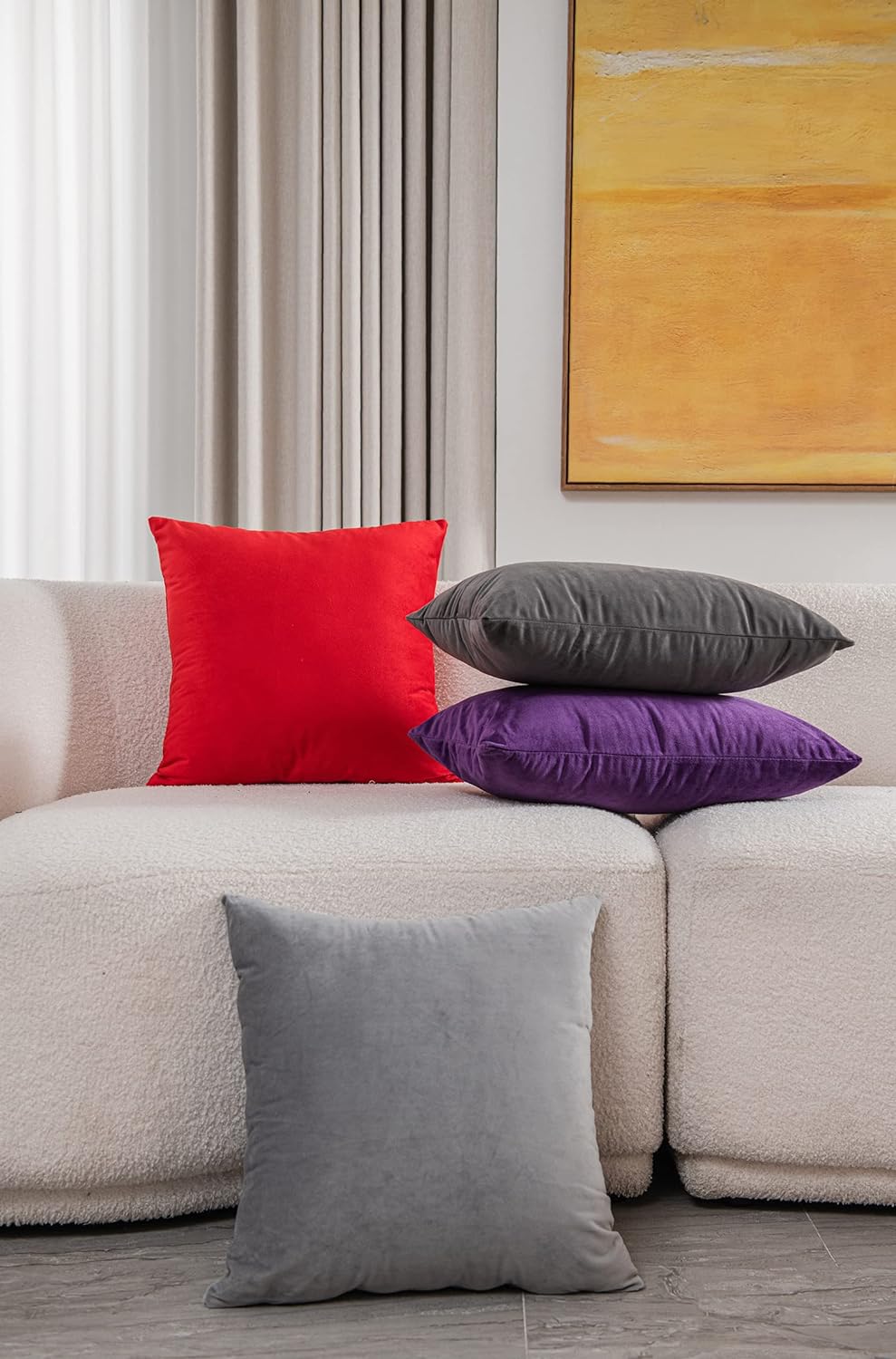 Fundas de almohada 2 piezas acogedoras fundas de almohada decorativas de terciopelo suave para decoración del hogar - Imagen 74 de 271