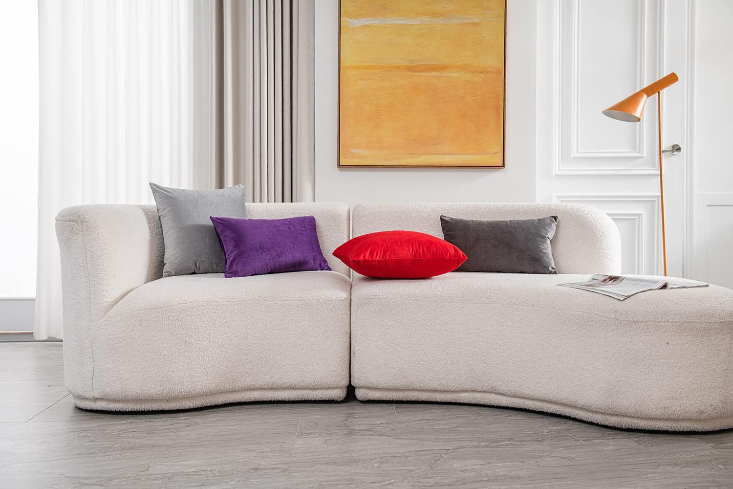 Fundas de almohada 2 piezas acogedoras fundas de almohada decorativas de terciopelo suave para decoración del hogar - Imagen 75 de 271