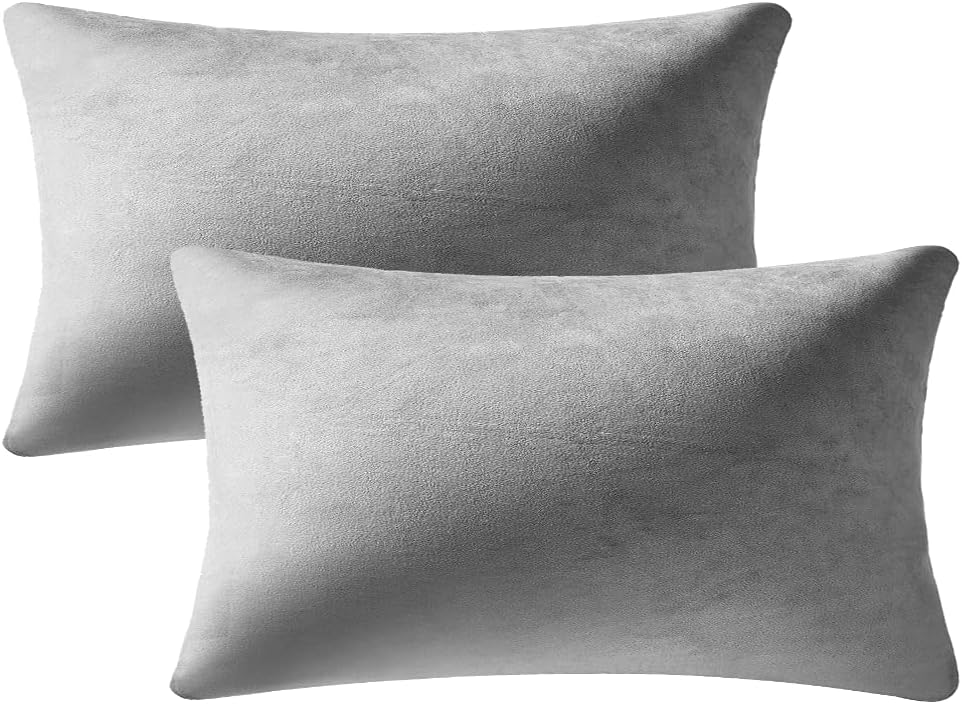 Fundas de almohada 2 piezas acogedoras fundas de almohada decorativas de terciopelo suave para decoración del hogar - Imagen 76 de 271