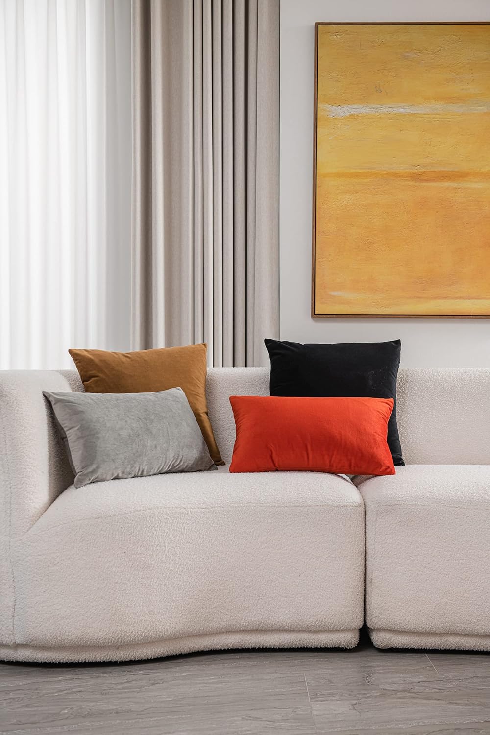 Fundas de almohada 2 piezas acogedoras fundas de almohada decorativas de terciopelo suave para decoración del hogar - Imagen 79 de 271