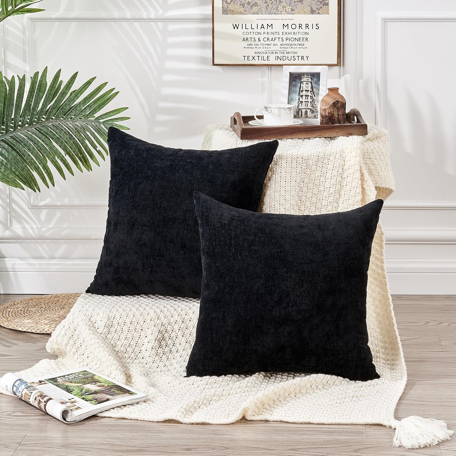 Fundas de almohada decorativas 2 piezas, funda de almohada de chenilla suave para sofá - Imagen 74 de 168