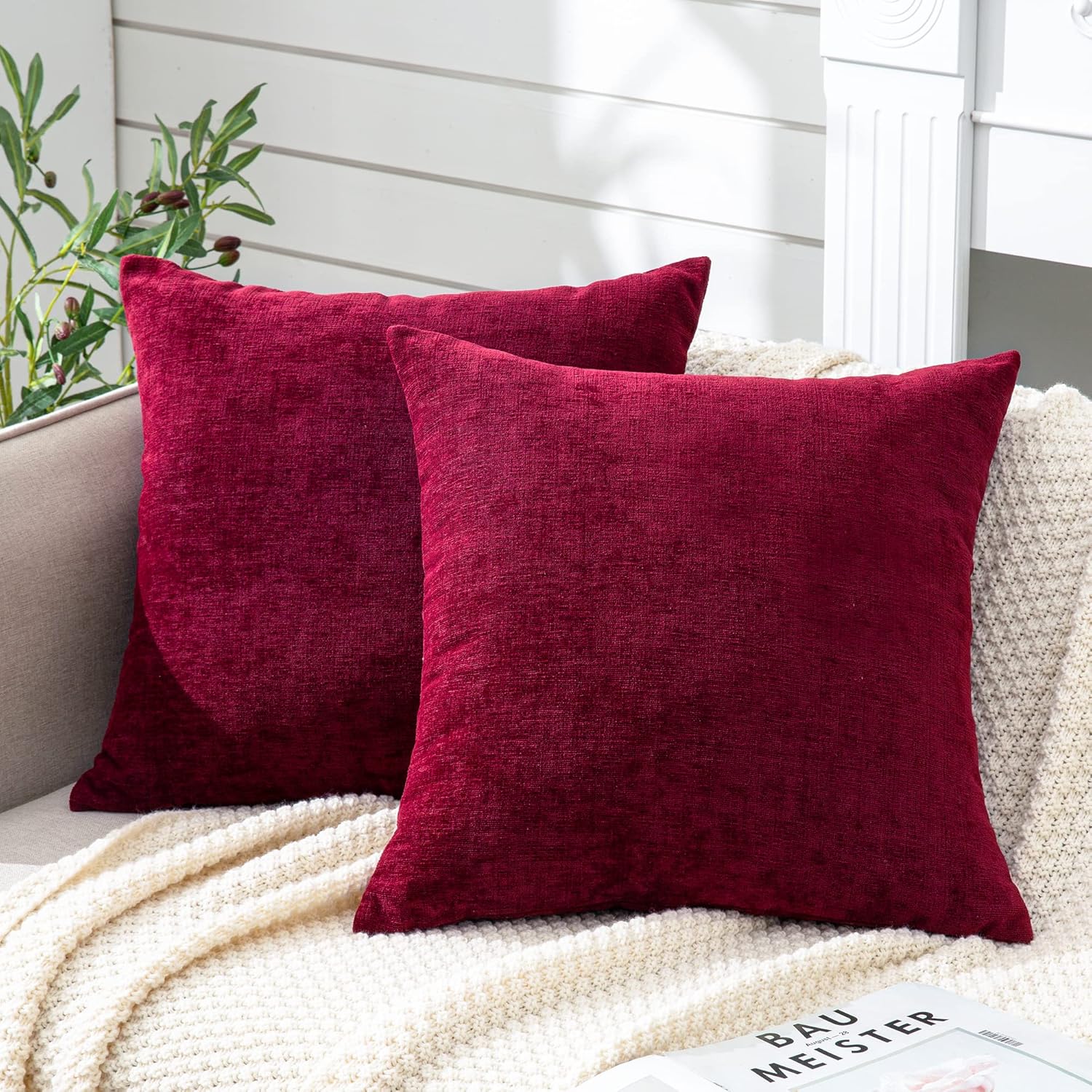 Fundas de almohada decorativas 2 piezas, funda de almohada de chenilla suave para sofá - Imagen 85 de 168