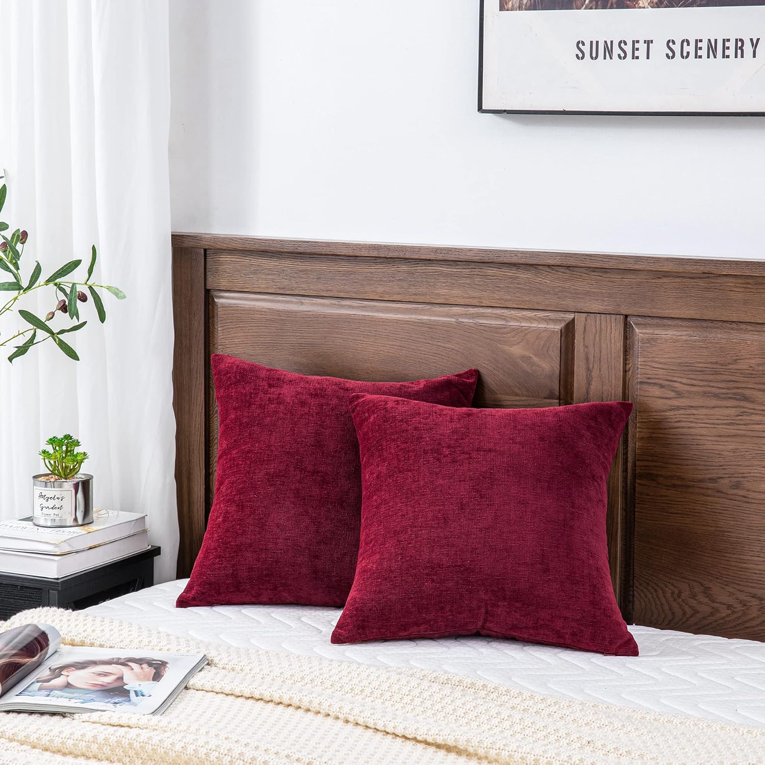 Fundas de almohada decorativas 2 piezas, funda de almohada de chenilla suave para sofá - Imagen 89 de 168