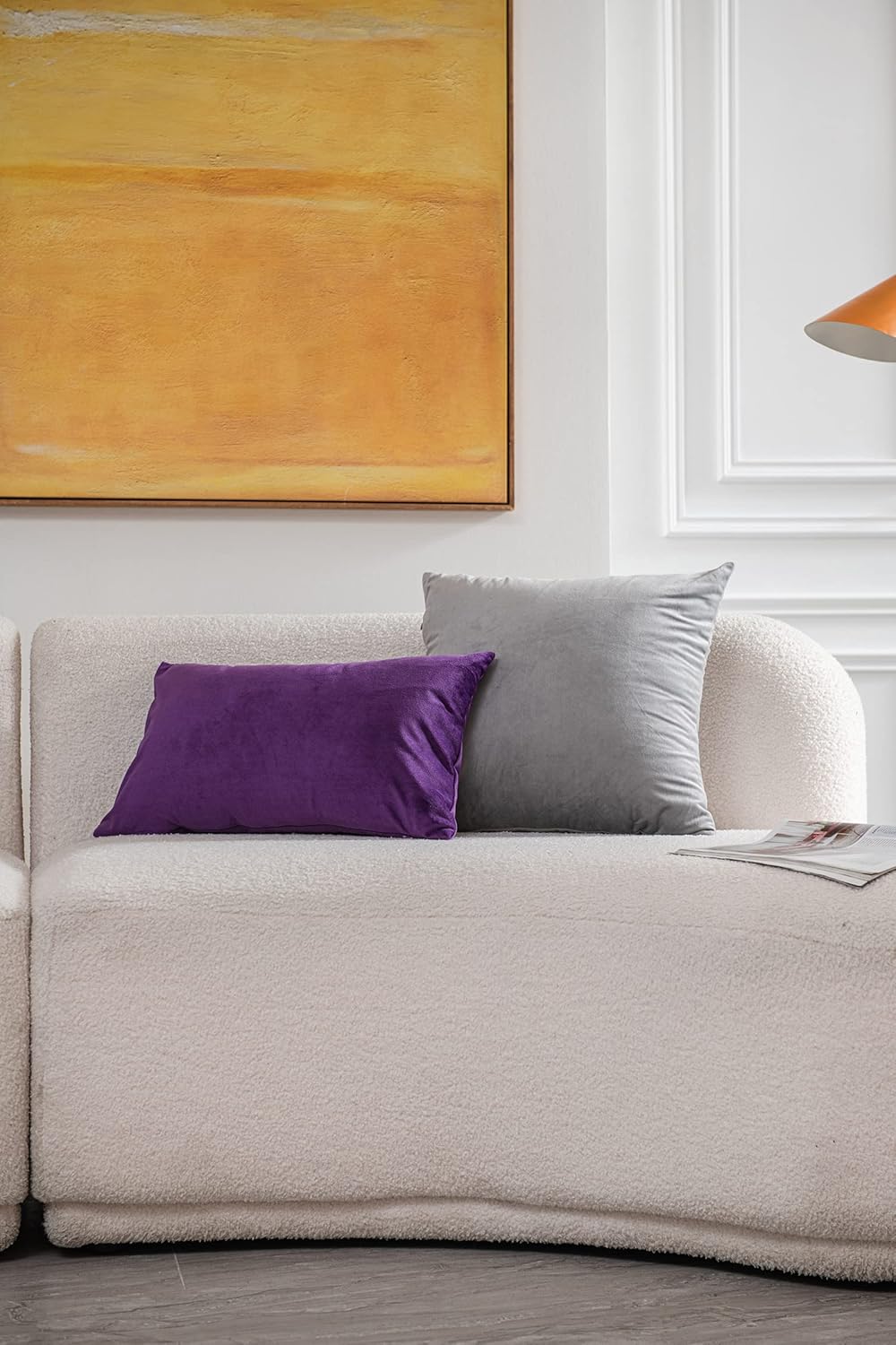 Fundas de almohada 2 piezas acogedoras fundas de almohada decorativas de terciopelo suave para decoración del hogar - Imagen 101 de 271