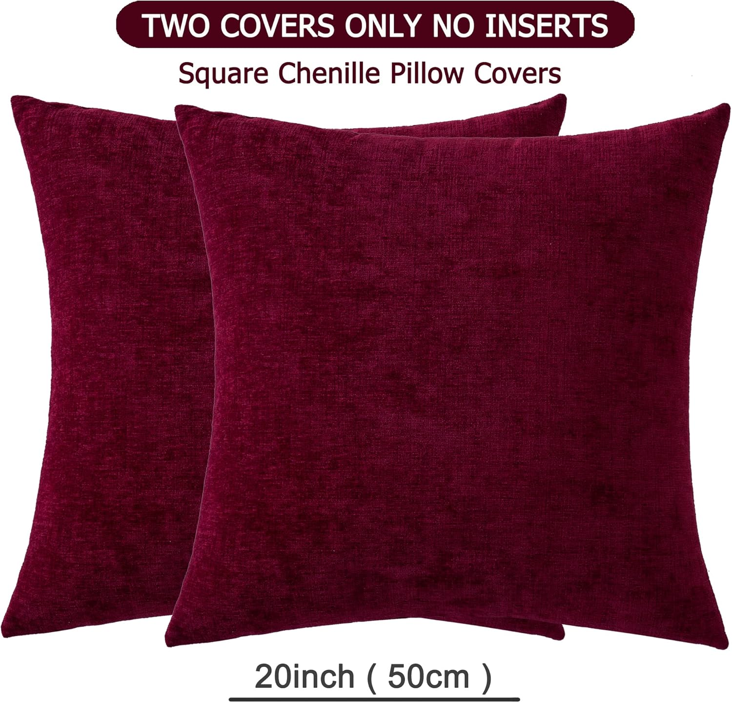 Fundas de almohada decorativas 2 piezas, funda de almohada de chenilla suave para sofá - Imagen 91 de 168