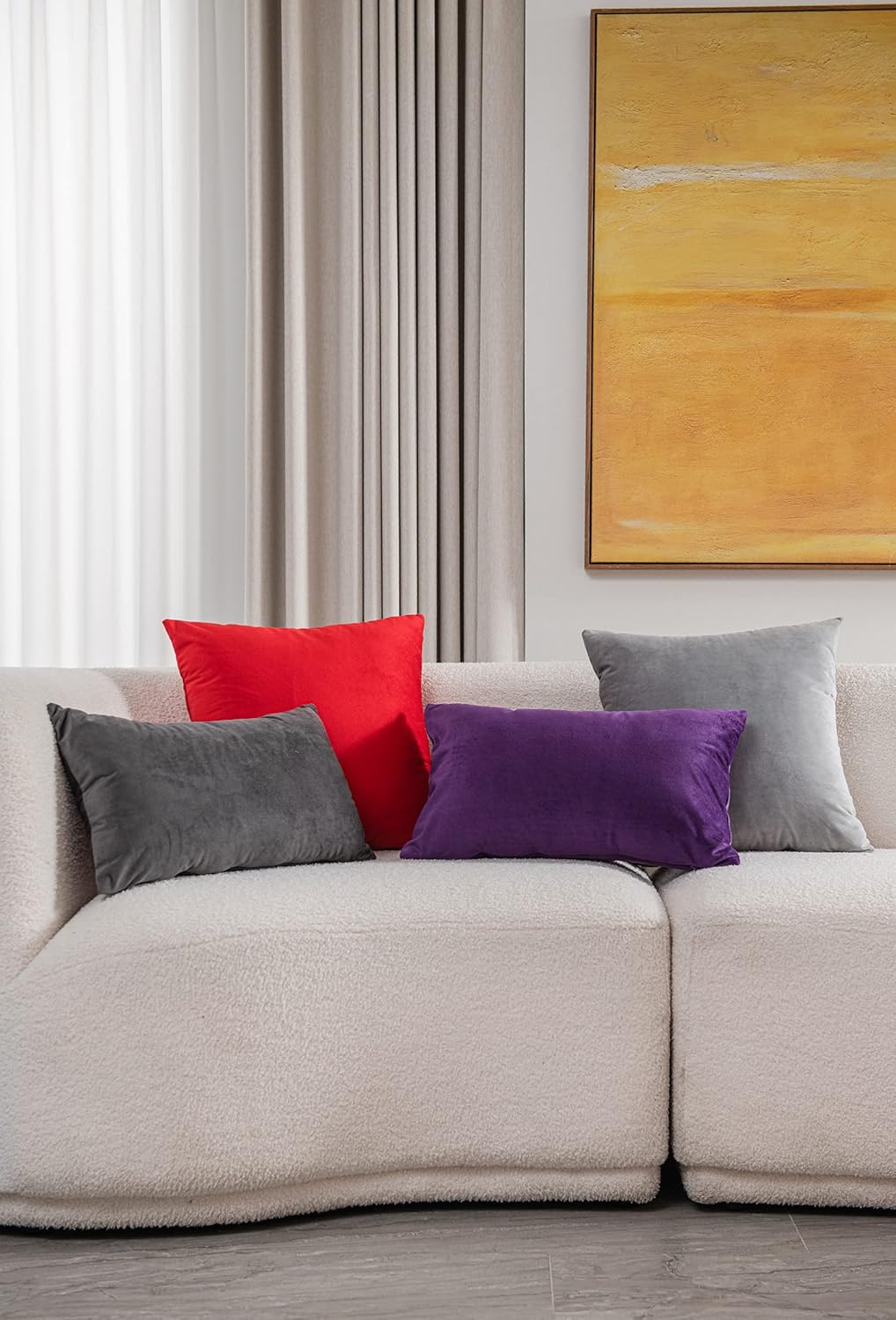 Fundas de almohada 2 piezas acogedoras fundas de almohada decorativas de terciopelo suave para decoración del hogar - Imagen 103 de 271