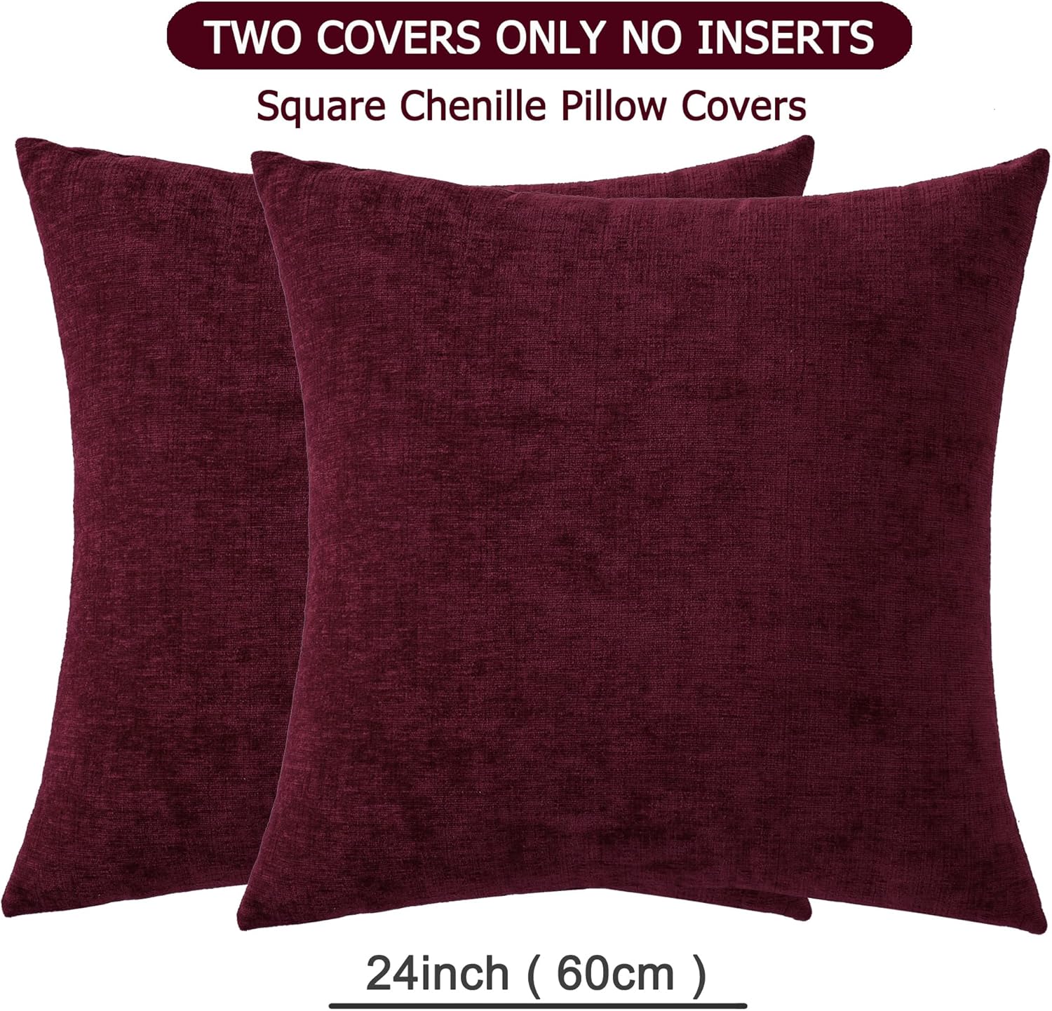 Fundas de almohada decorativas 2 piezas, funda de almohada de chenilla suave para sofá - Imagen 95 de 168