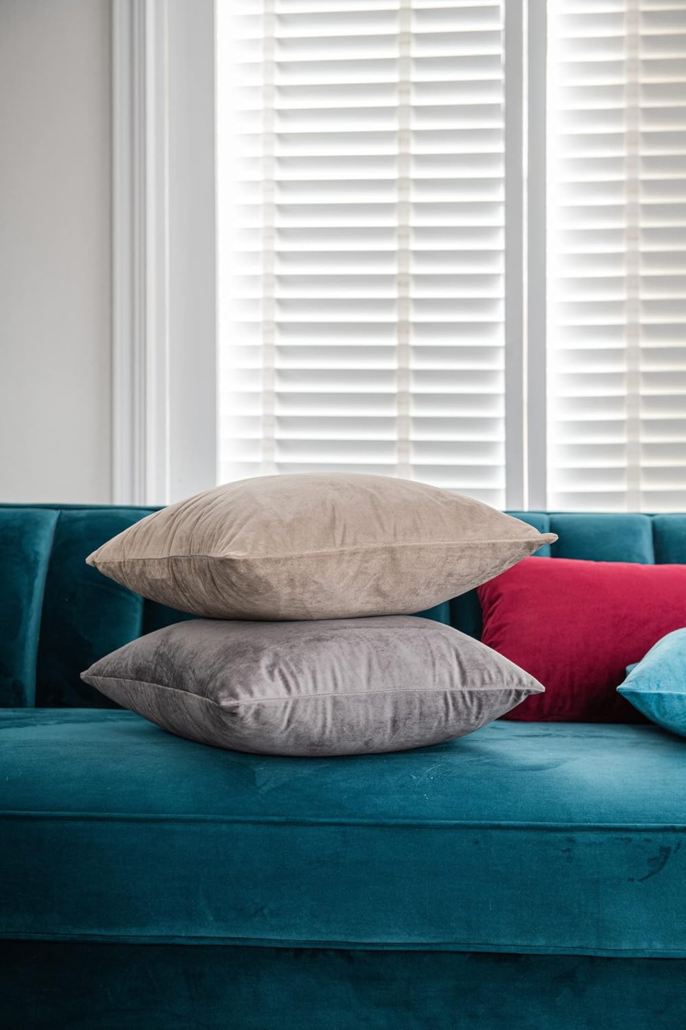 Fundas de almohada 2 piezas acogedoras fundas de almohada decorativas de terciopelo suave para decoración del hogar - Imagen 127 de 271