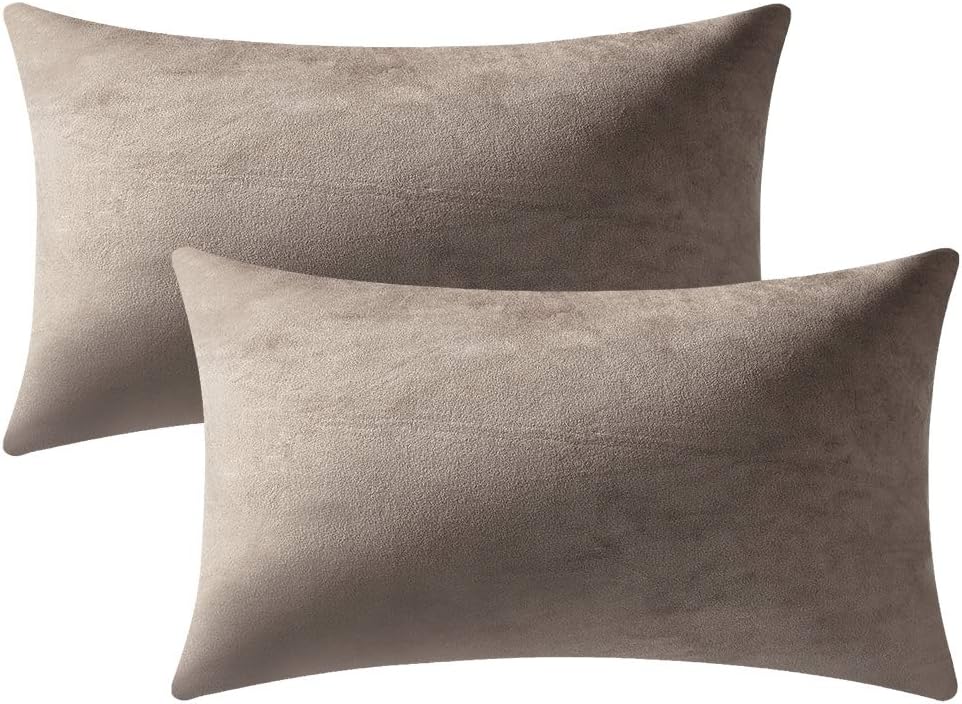 Fundas de almohada 2 piezas acogedoras fundas de almohada decorativas de terciopelo suave para decoración del hogar - Imagen 129 de 271