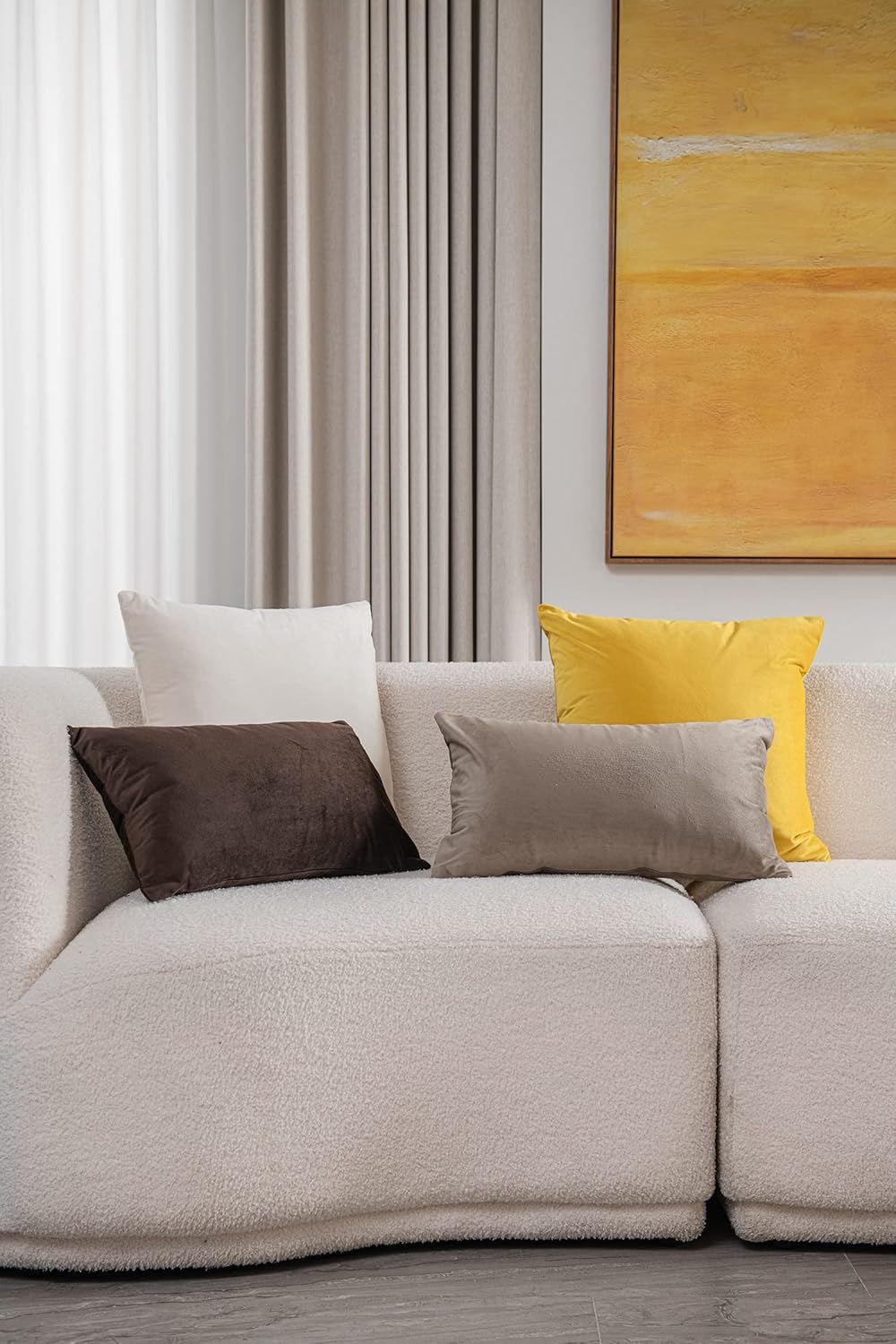Fundas de almohada 2 piezas acogedoras fundas de almohada decorativas de terciopelo suave para decoración del hogar - Imagen 132 de 271
