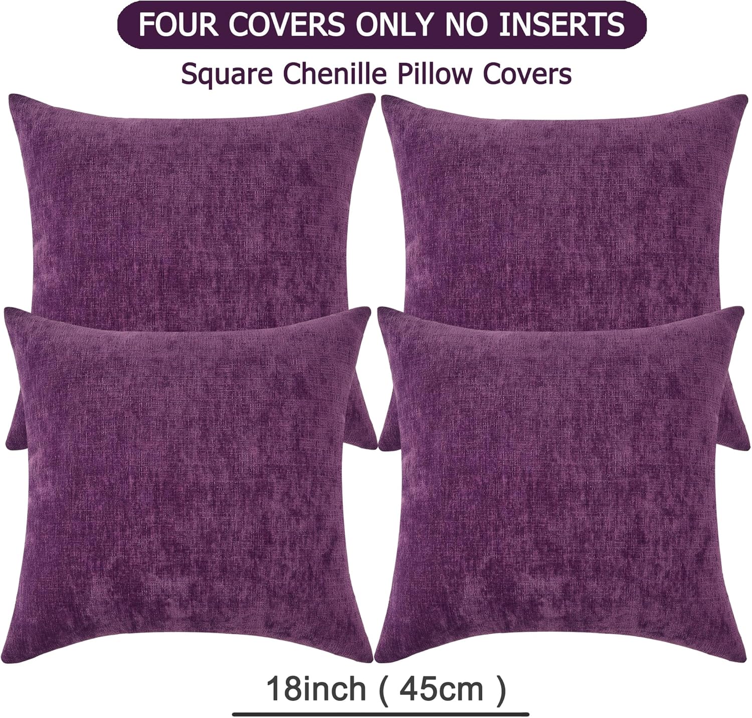 Fundas de almohada decorativas 2 piezas, funda de almohada de chenilla suave para sofá - Imagen 115 de 168