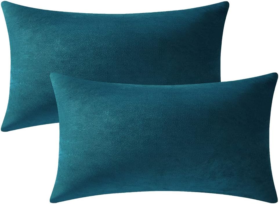 Fundas de almohada 2 piezas acogedoras fundas de almohada decorativas de terciopelo suave para decoración del hogar - Imagen 141 de 271