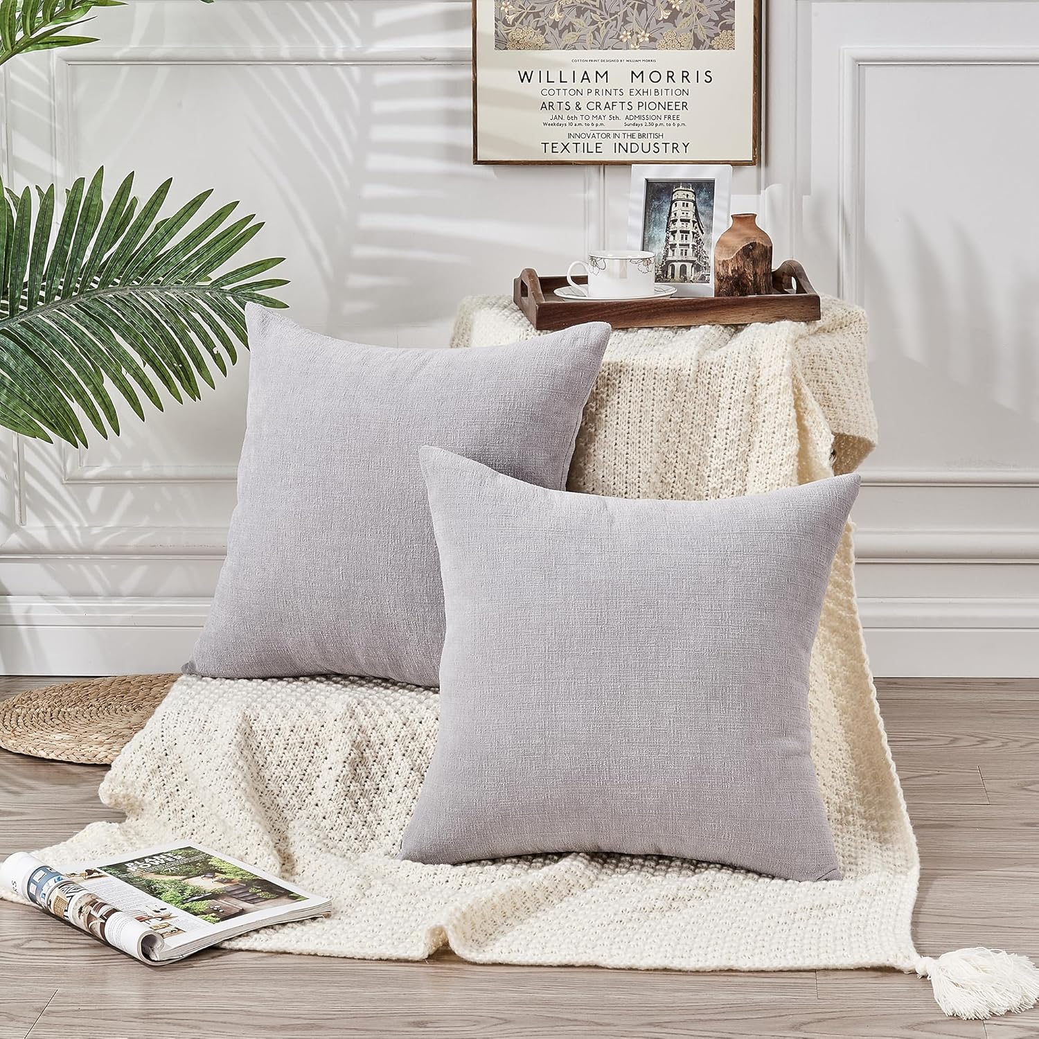 Fundas de almohada decorativas 2 piezas, funda de almohada de chenilla suave para sofá - Imagen 123 de 168