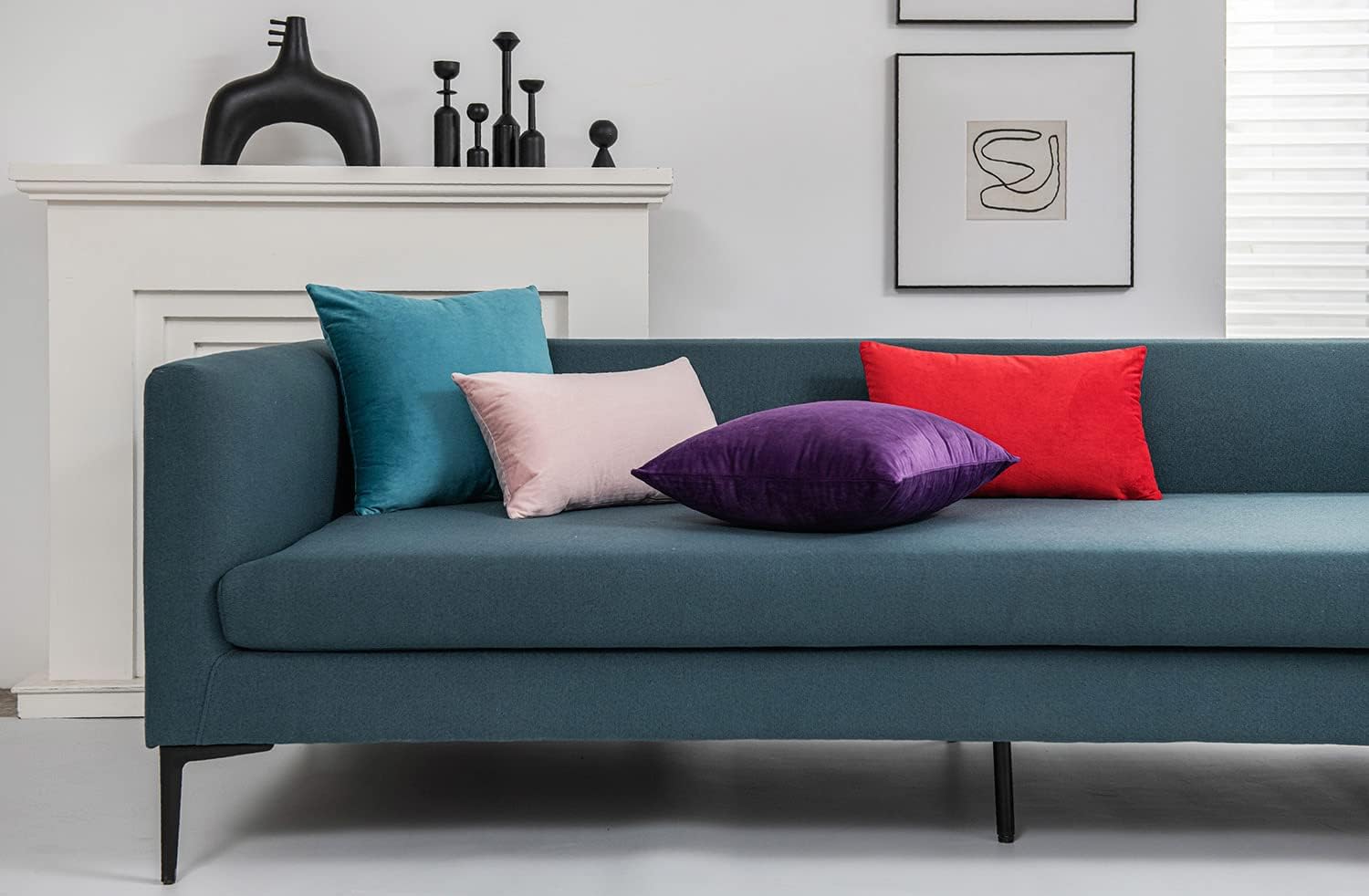 Fundas de almohada 2 piezas acogedoras fundas de almohada decorativas de terciopelo suave para decoración del hogar - Imagen 149 de 271