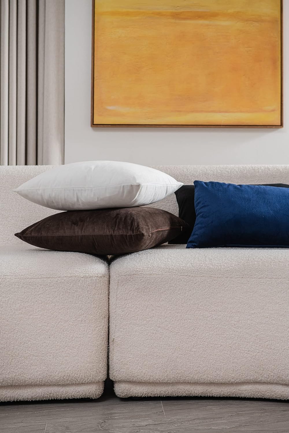 Fundas de almohada 2 piezas acogedoras fundas de almohada decorativas de terciopelo suave para decoración del hogar - Imagen 160 de 271