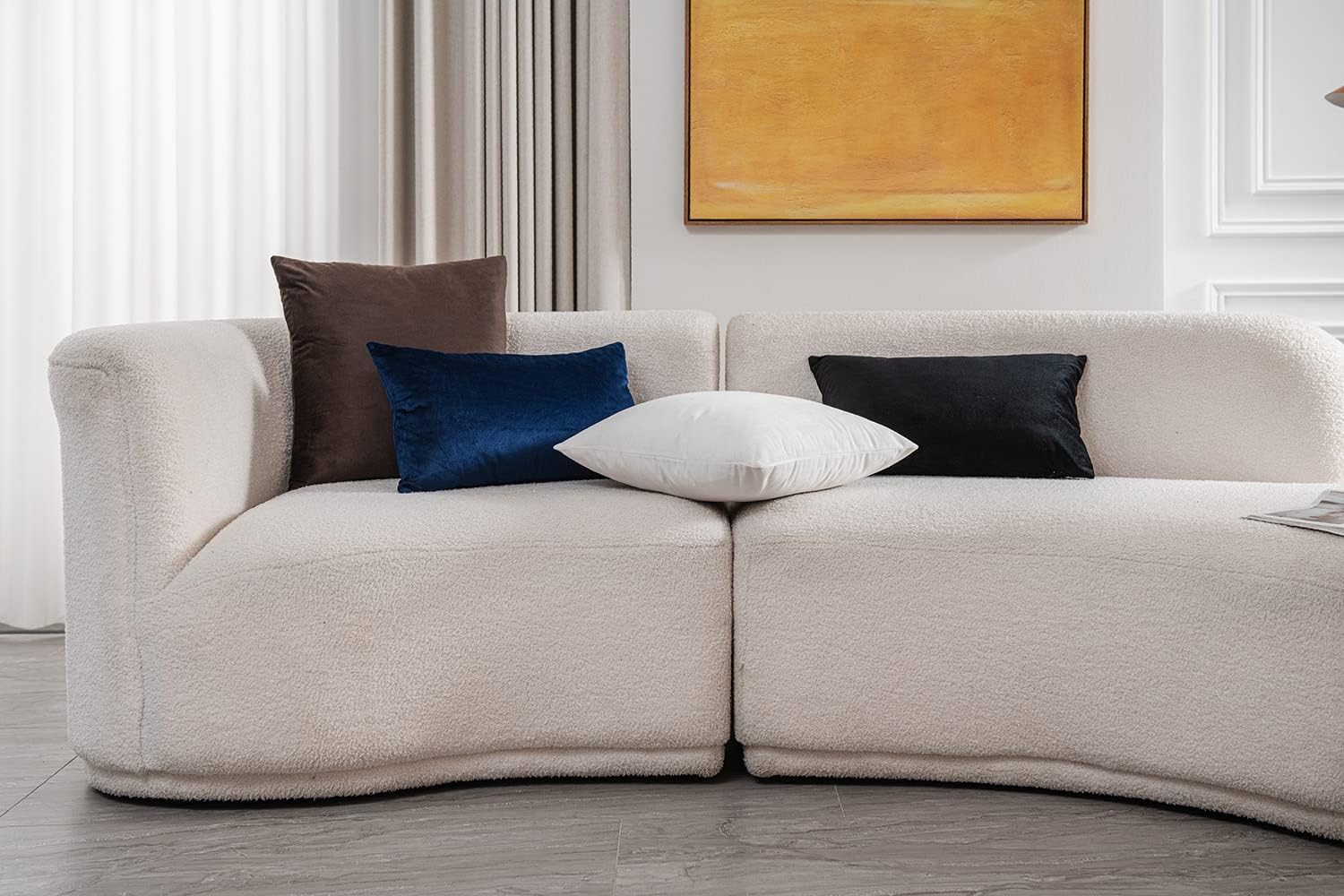 Fundas de almohada 2 piezas acogedoras fundas de almohada decorativas de terciopelo suave para decoración del hogar - Imagen 161 de 271
