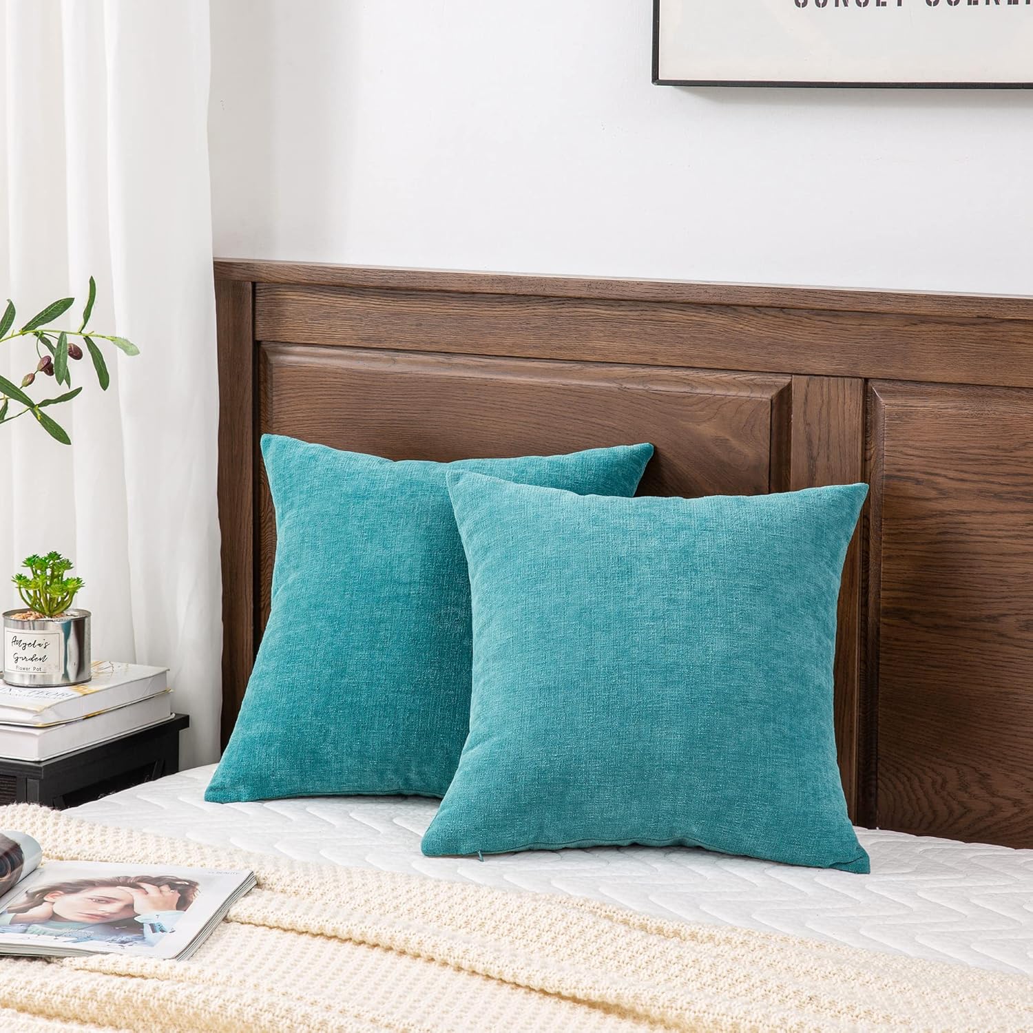 Fundas de almohada decorativas 2 piezas, funda de almohada de chenilla suave para sofá - Imagen 136 de 168
