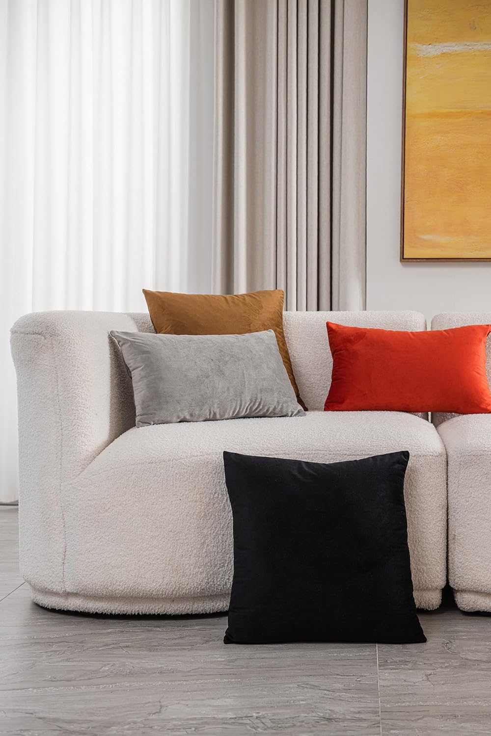 Fundas de almohada 2 piezas acogedoras fundas de almohada decorativas de terciopelo suave para decoración del hogar - Imagen 171 de 271